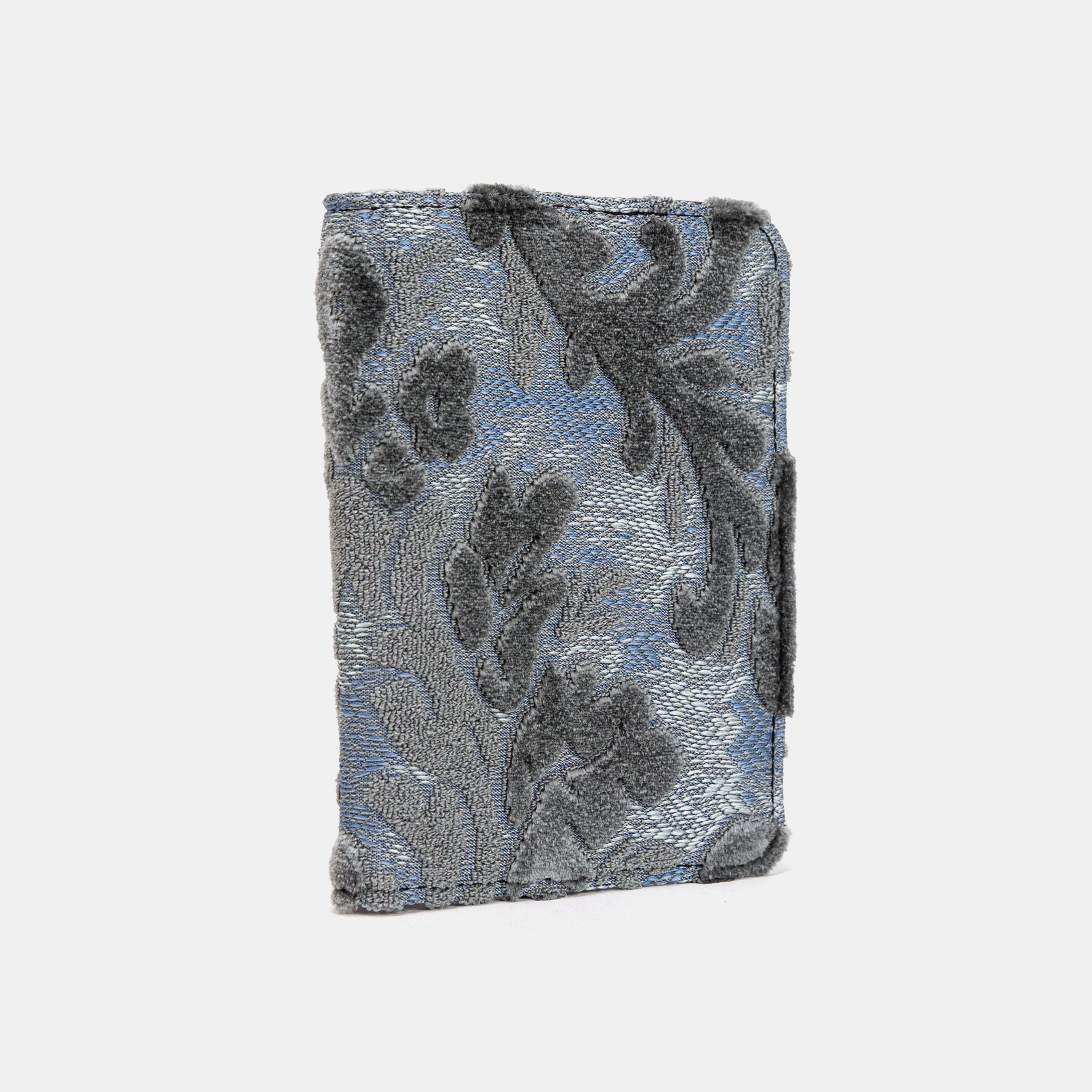 Burnout Velvet Steel Blue Passport Cover - Image 2