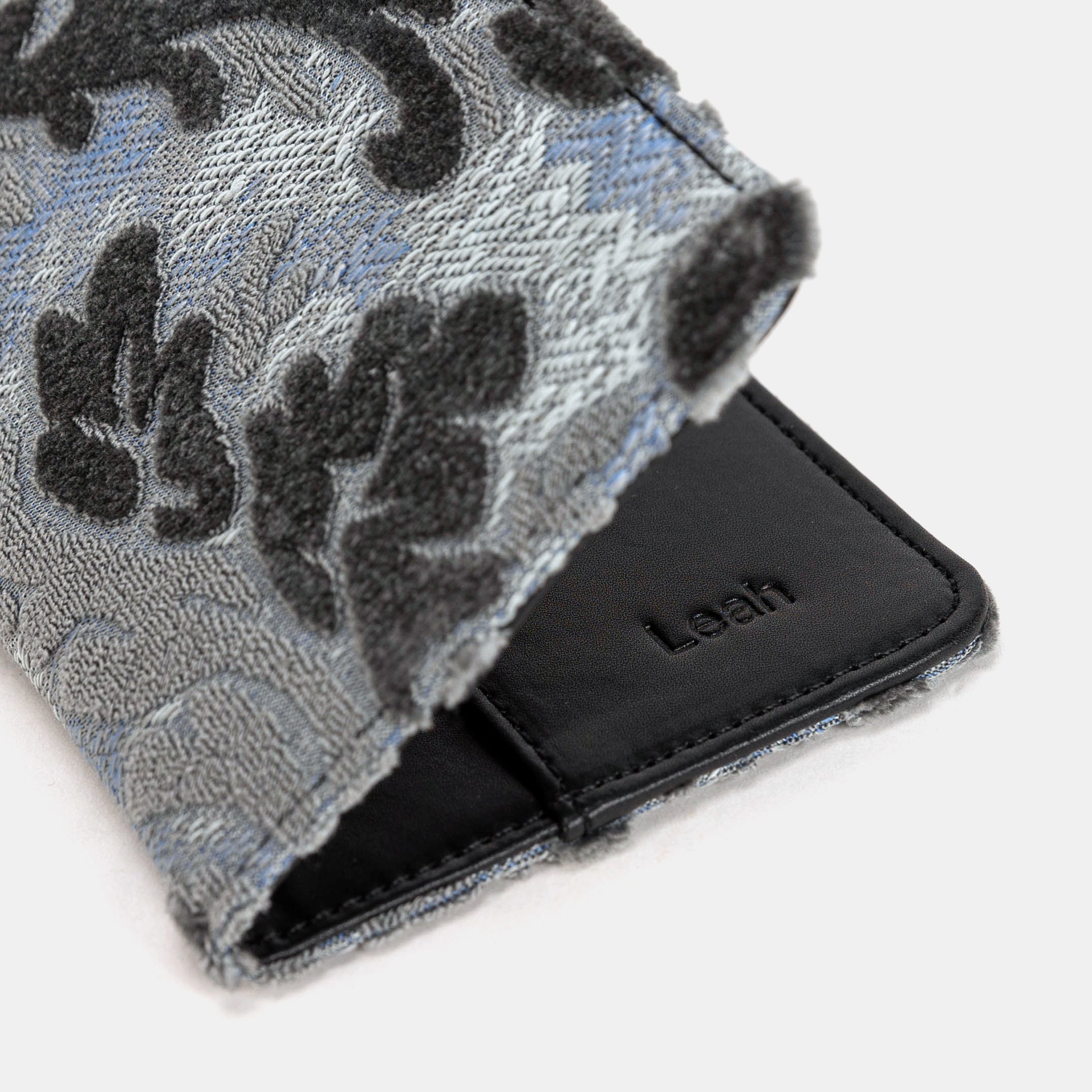 Burnout Velvet Steel Blue Passport Cover - Image 4