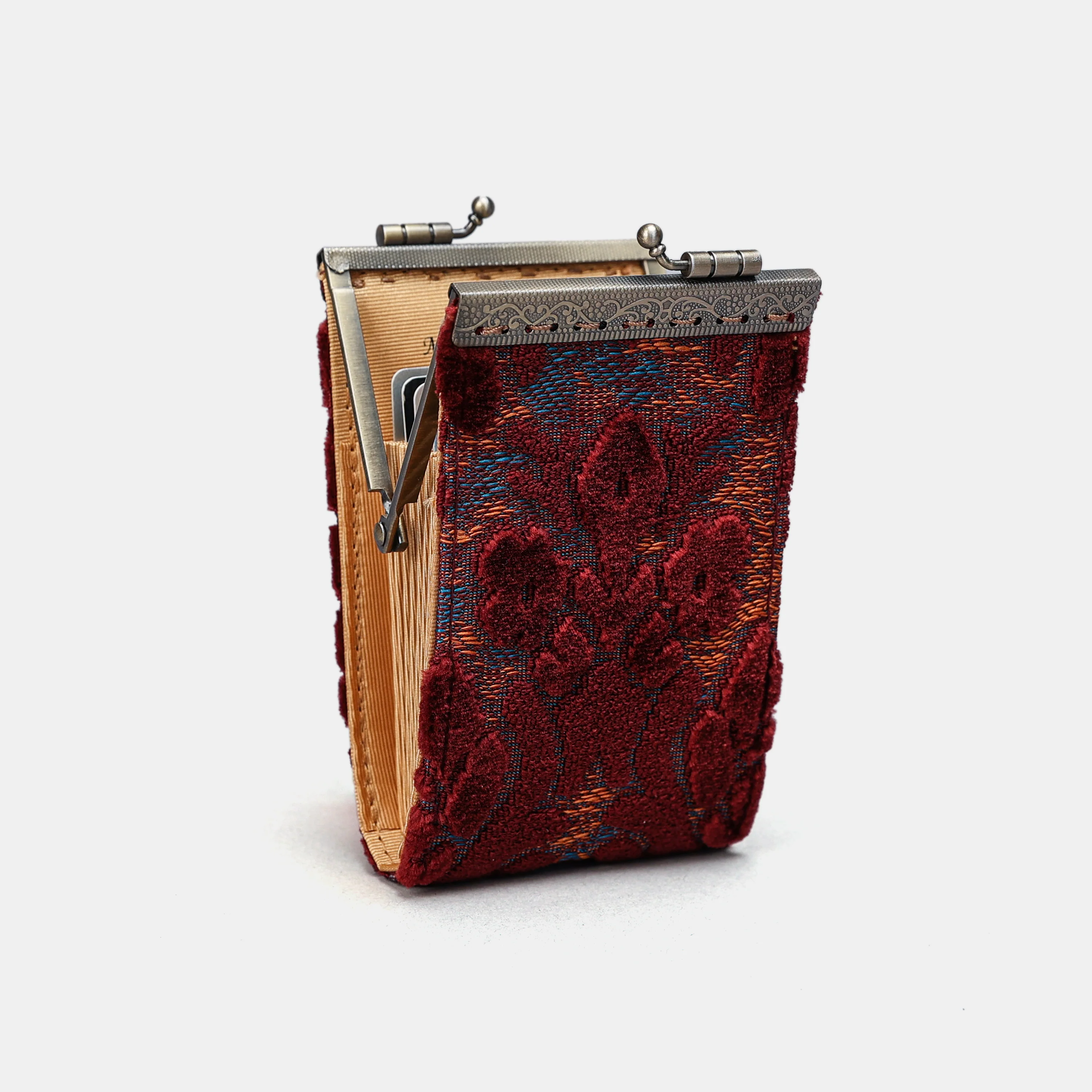 Burnout Velvet Wine Card Wallet - Image 3