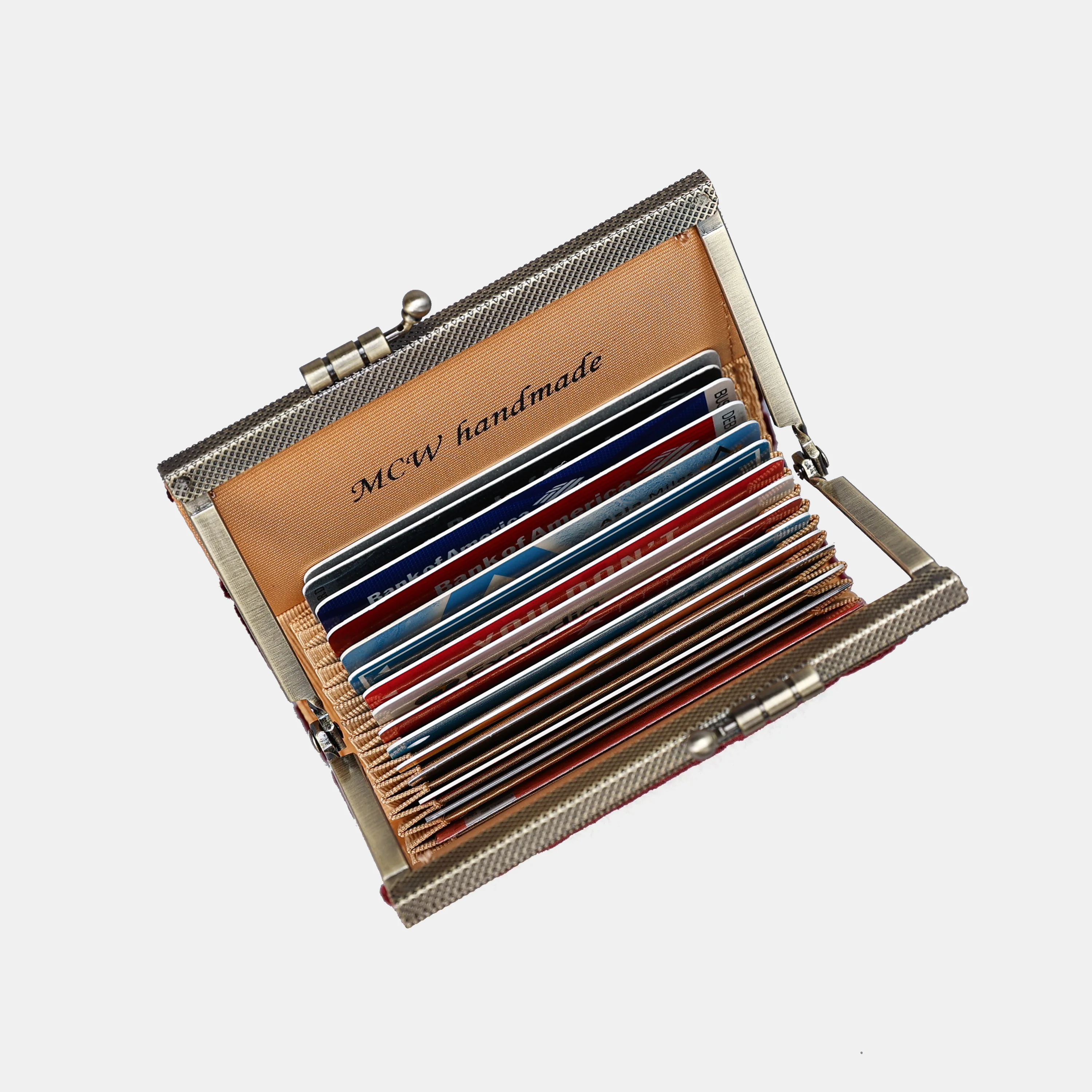 Burnout Velvet Wine Card Wallet - Image 6