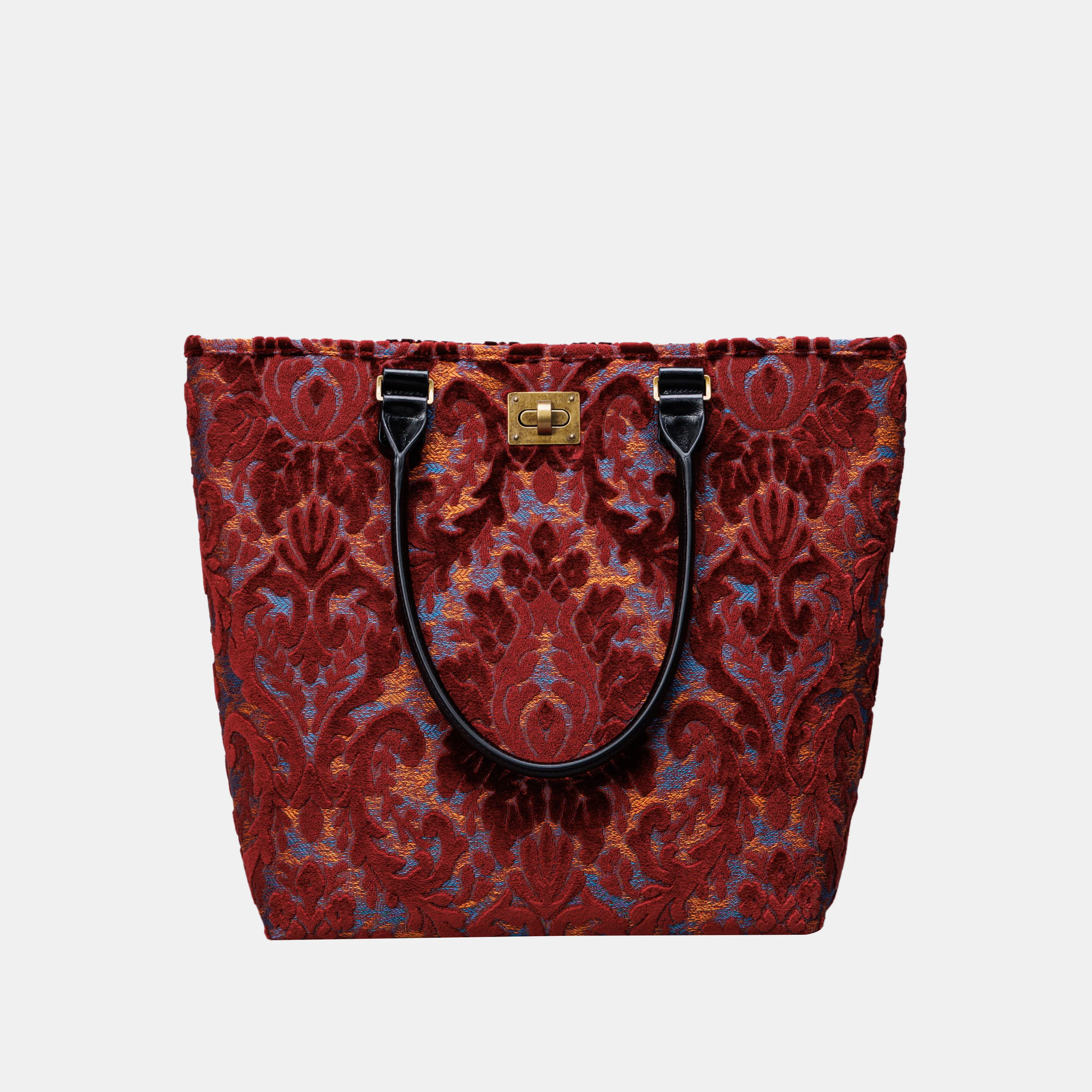 Burnout Velvet Wine Carpet Tote Shopper - Image 3