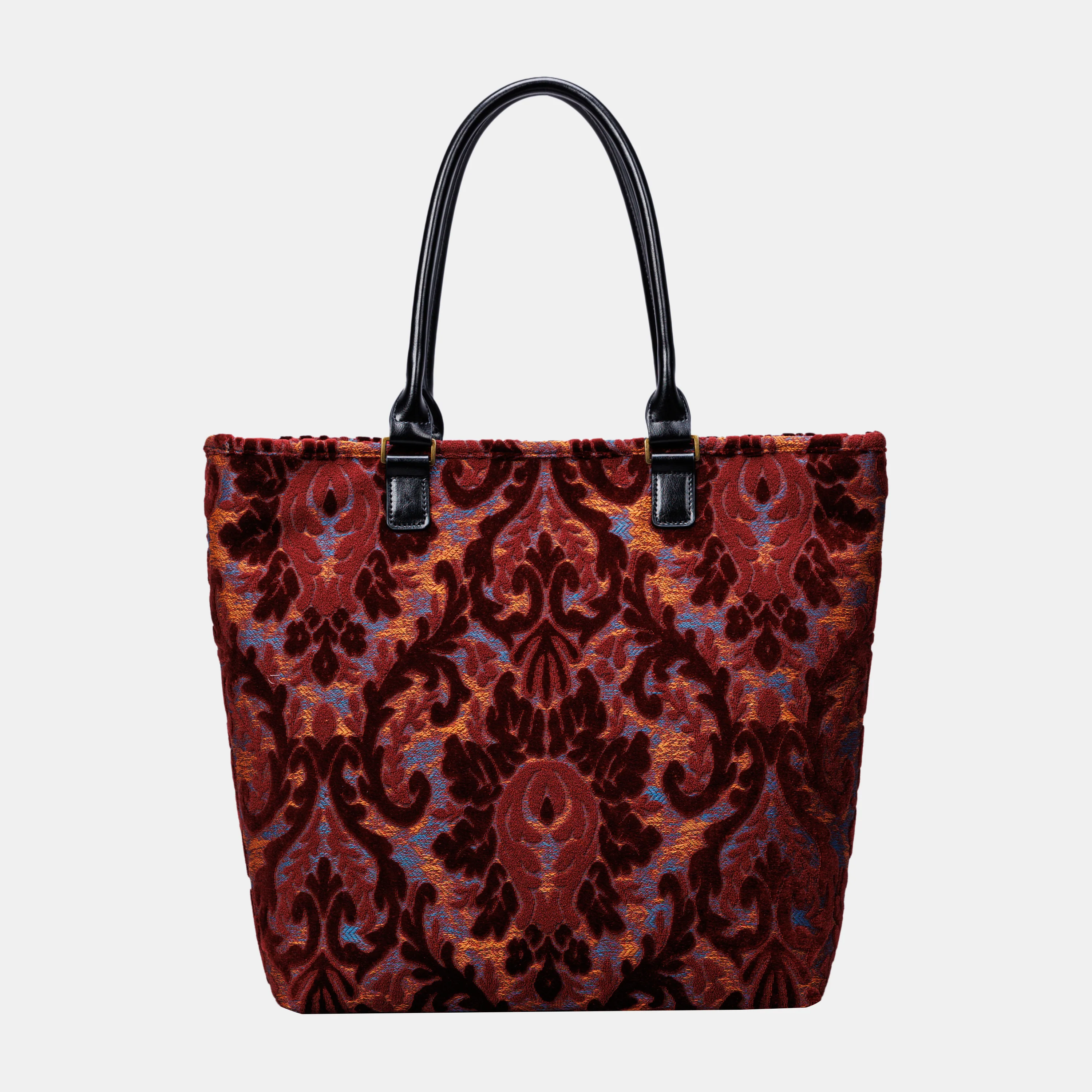 Burnout Velvet Wine Carpet Tote Shopper - Image 4