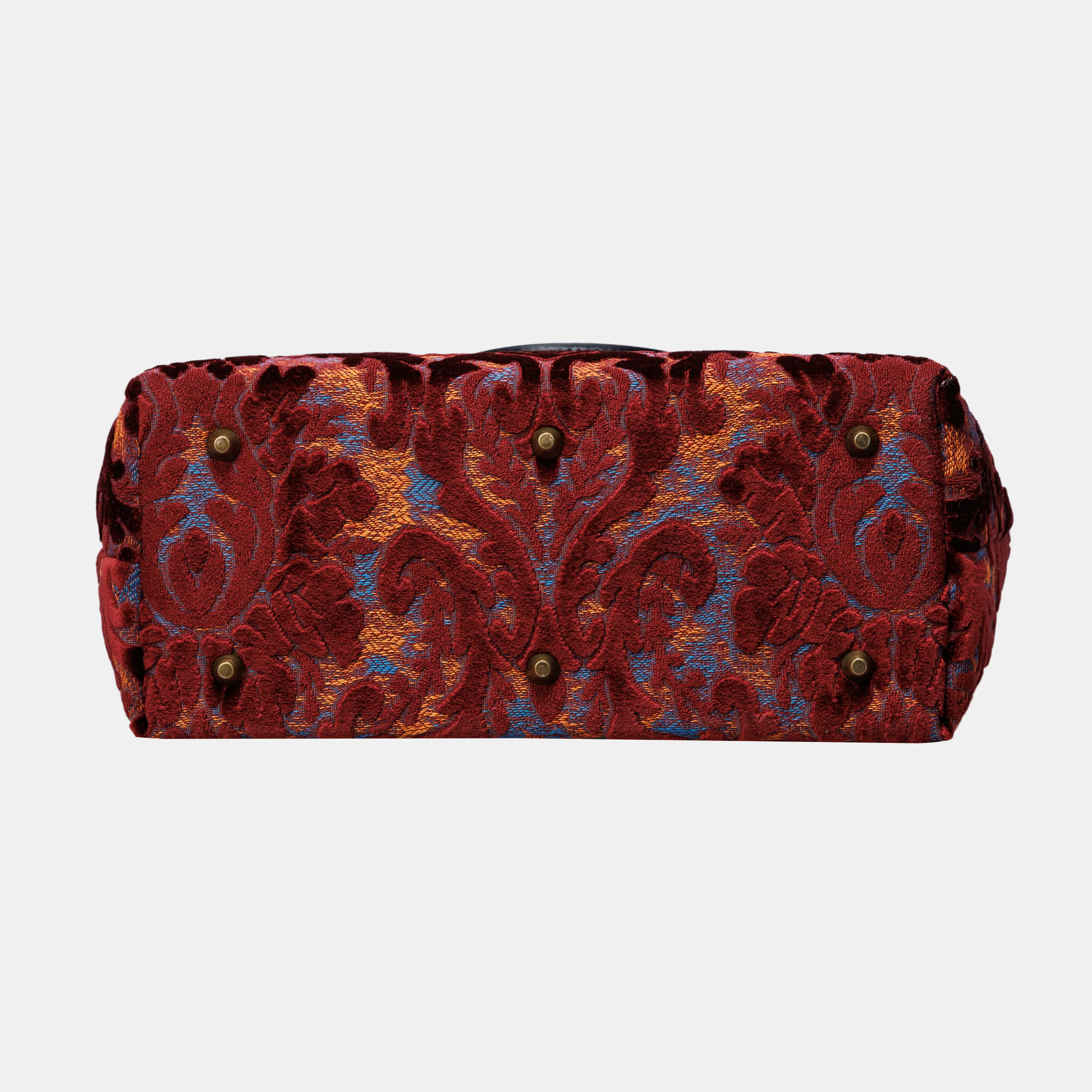 Burnout Velvet Wine Carpet Tote Shopper - Image 7