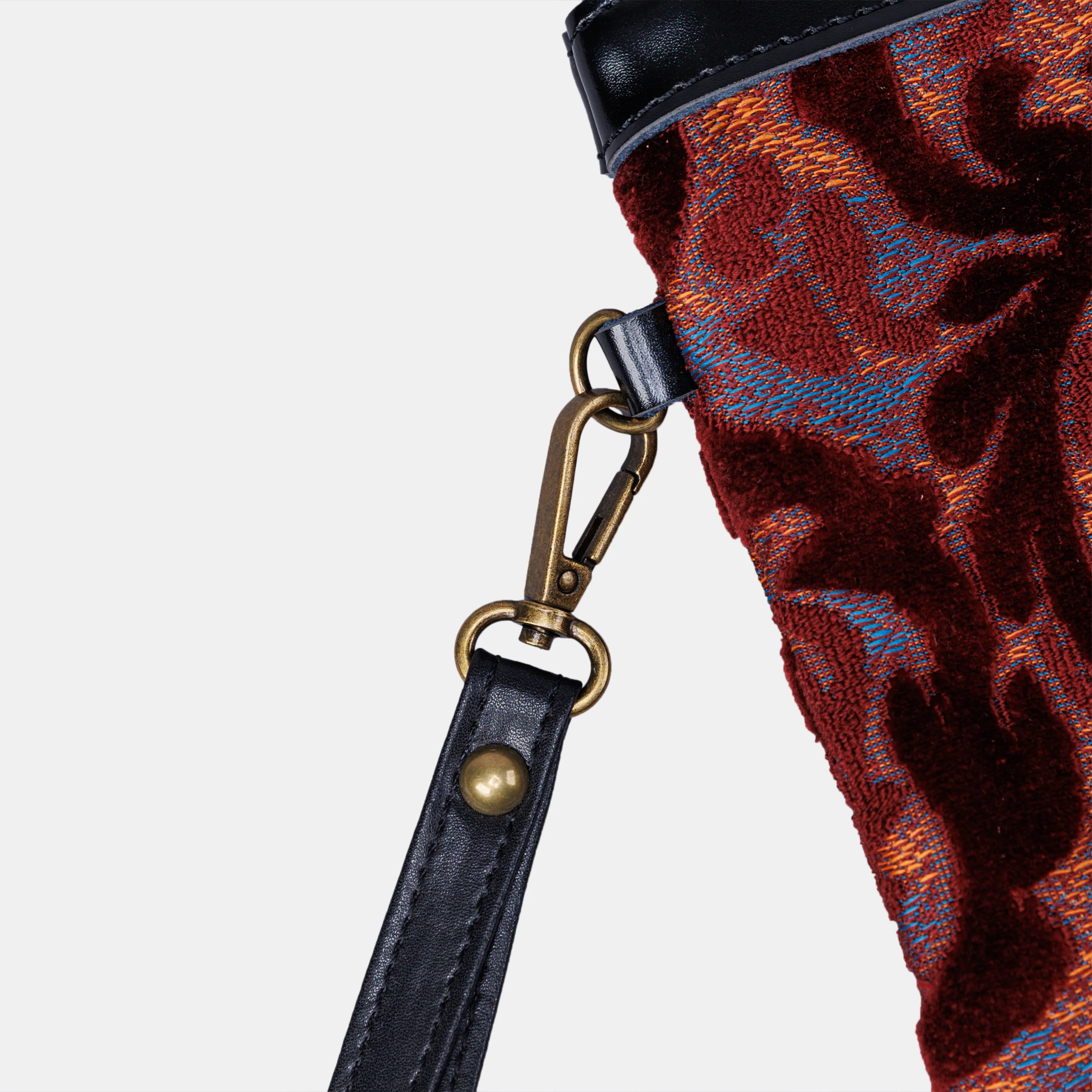 Burnout Velvet Wine Wristlet Clutch - Image 4