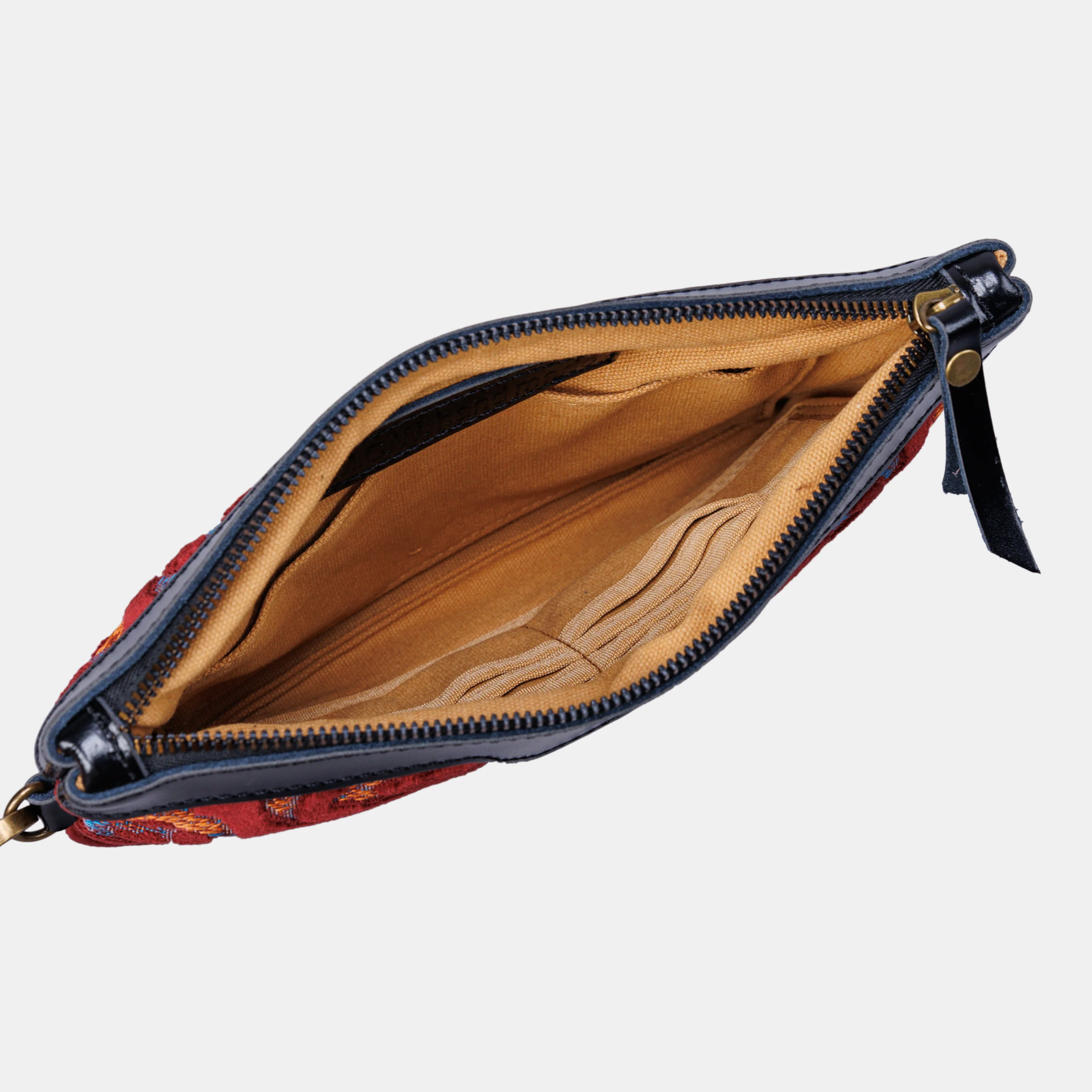 Burnout Velvet Wine Wristlet Clutch - Image 6
