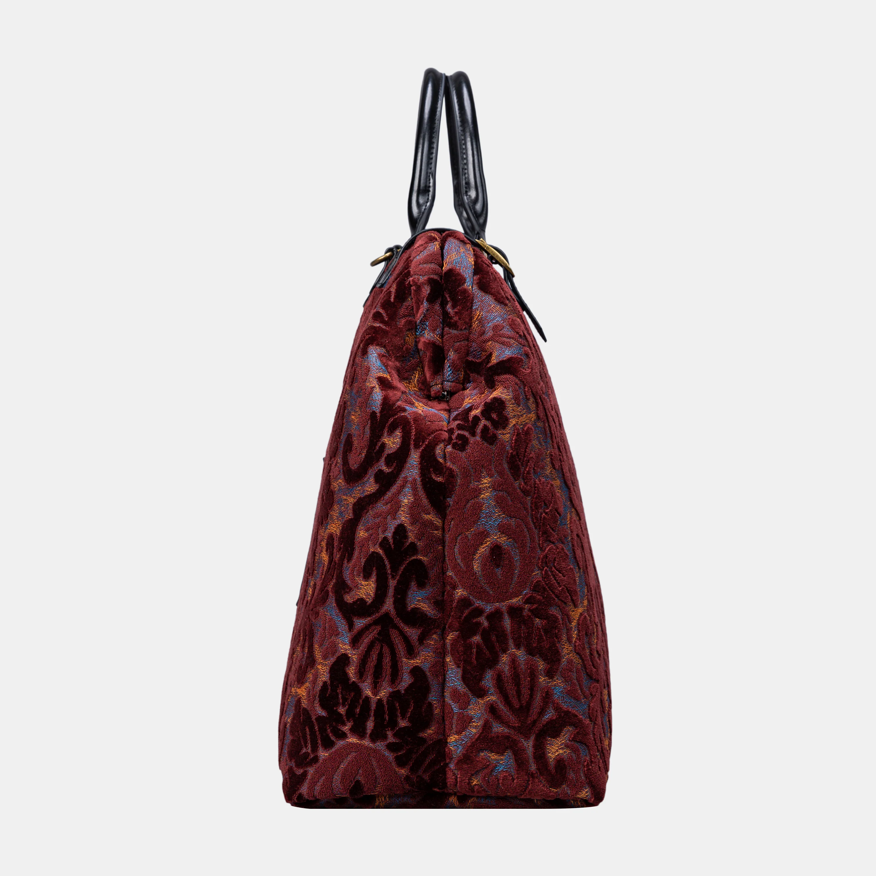 Burnout Velvet Wine Men's Carpetbag - Image 3