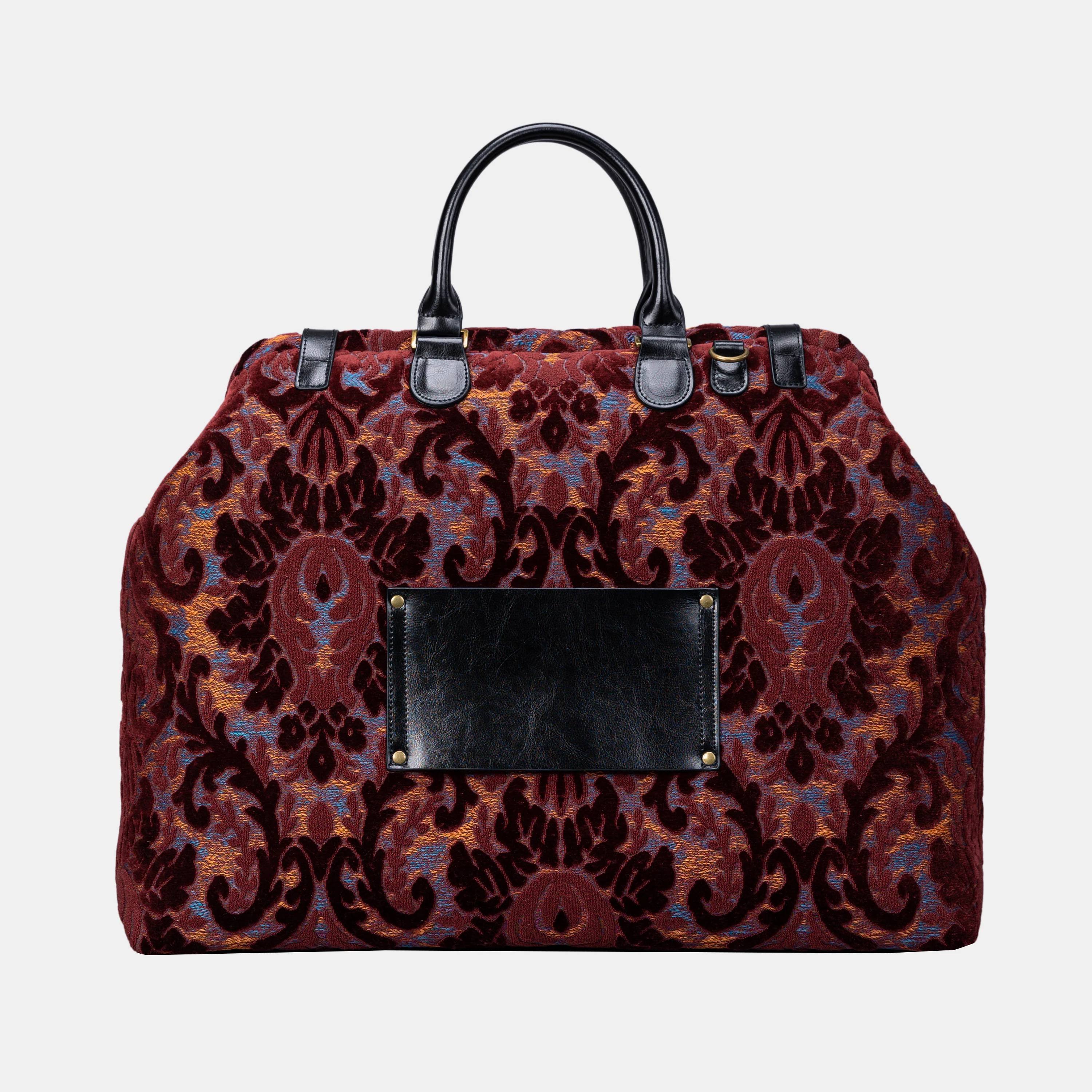 Burnout Velvet Wine Men's Carpetbag - Image 4