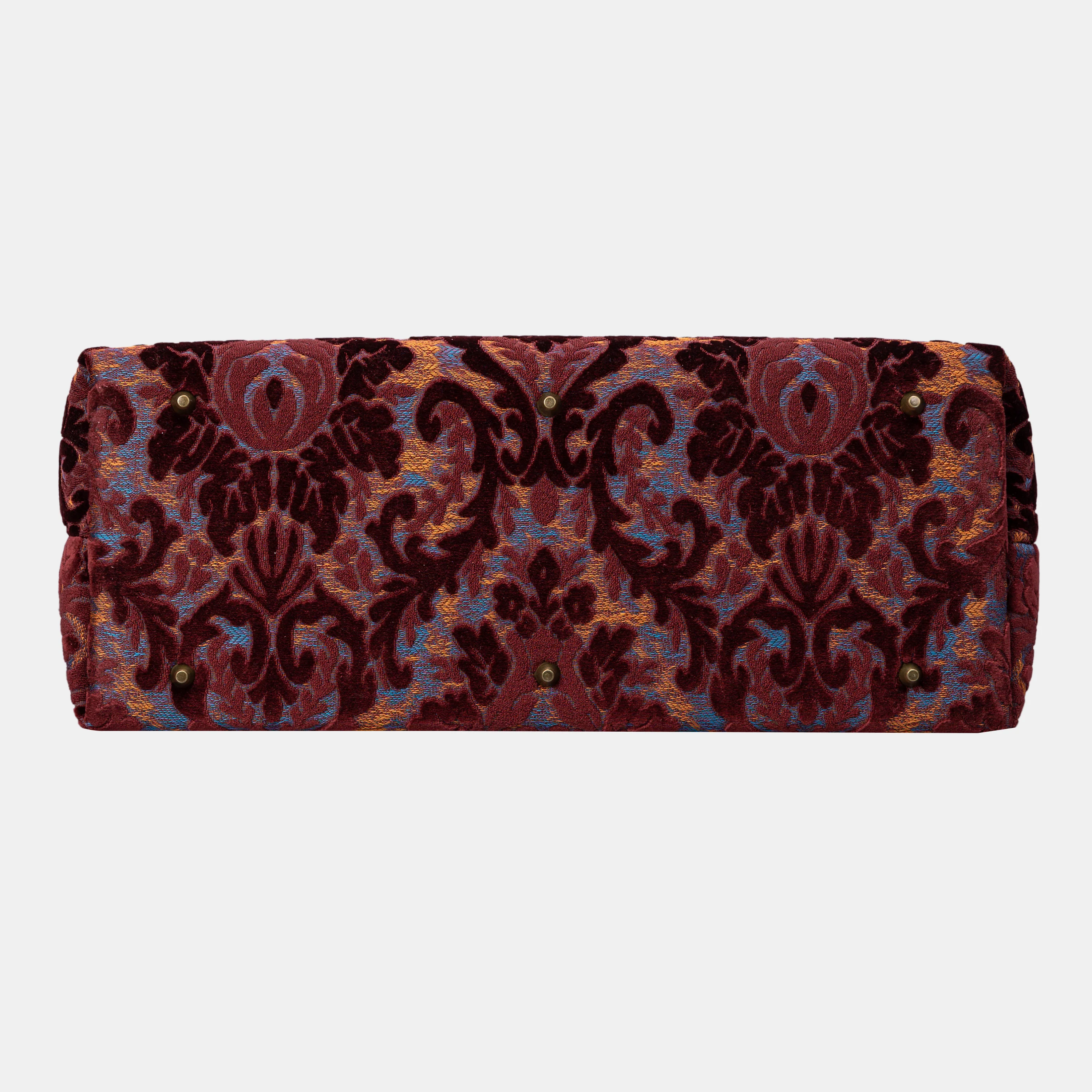 Burnout Velvet Wine Men's Carpetbag - Image 5