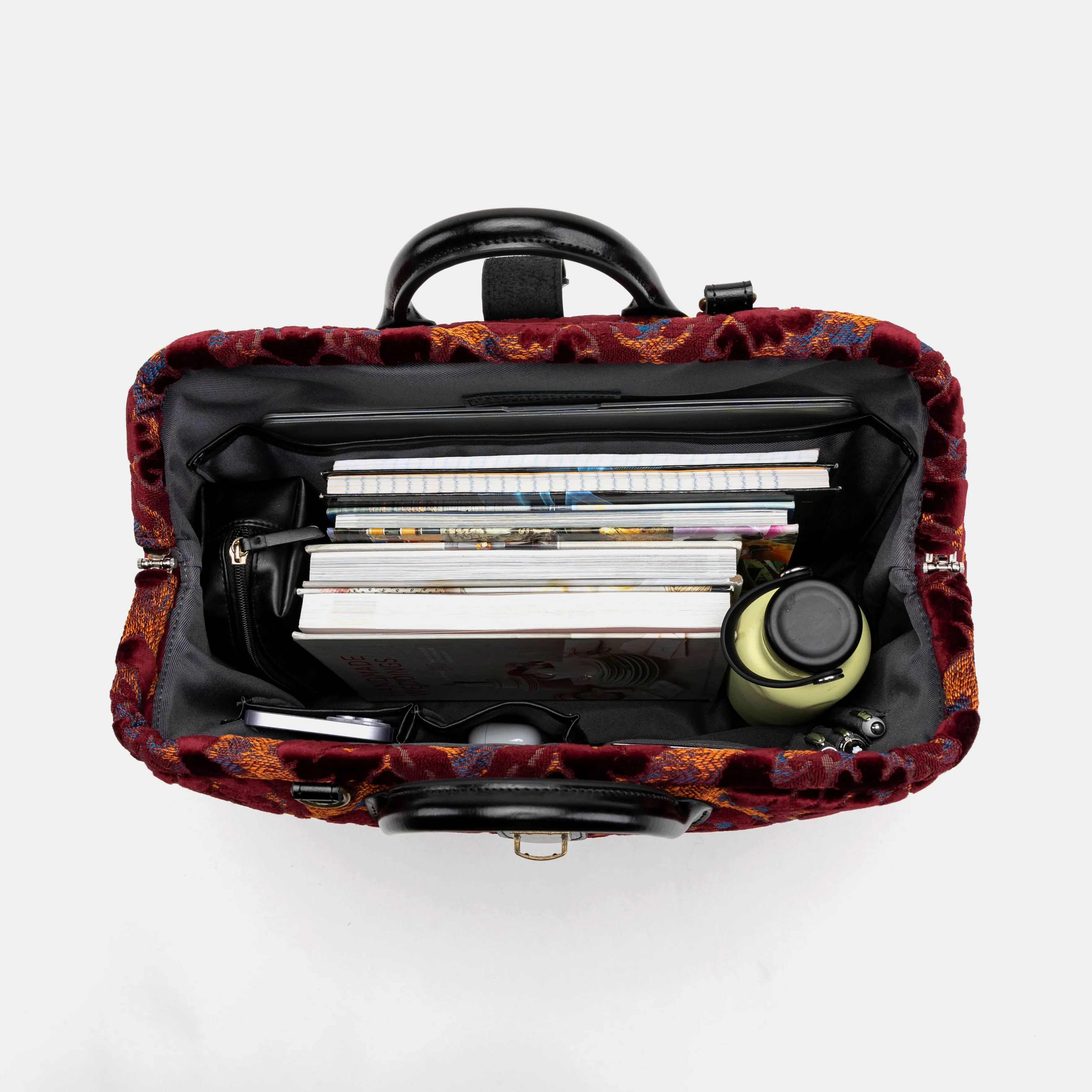Burnout Velvet Wine Laptop Work Bag - Image 7
