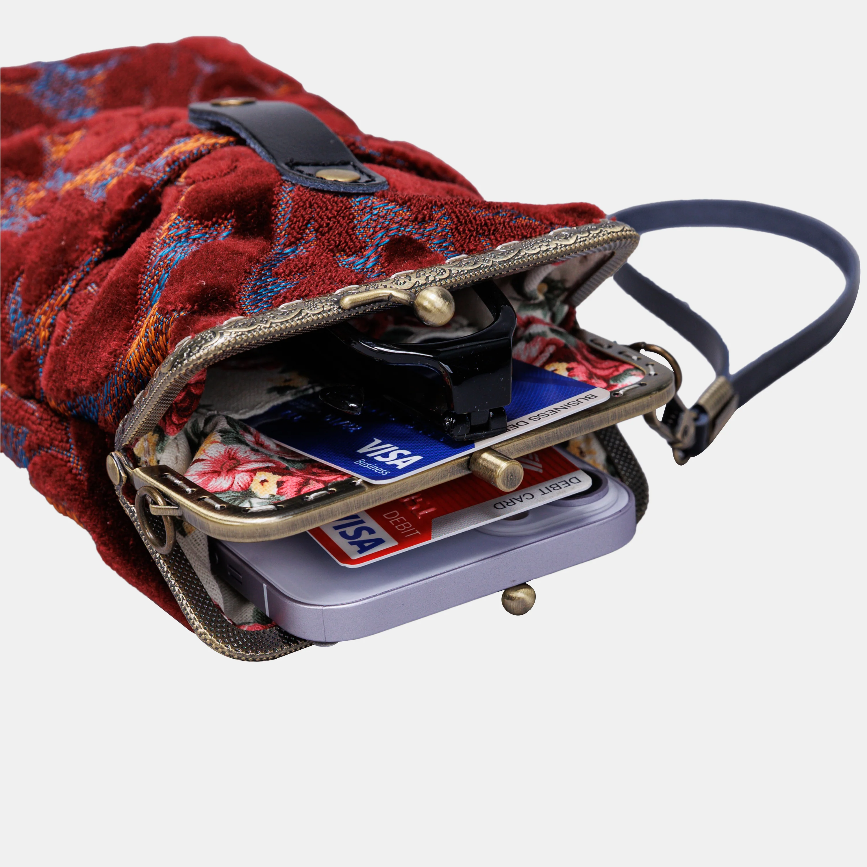 Burnout Velvet Wine Carpet Phone Case - Image 7