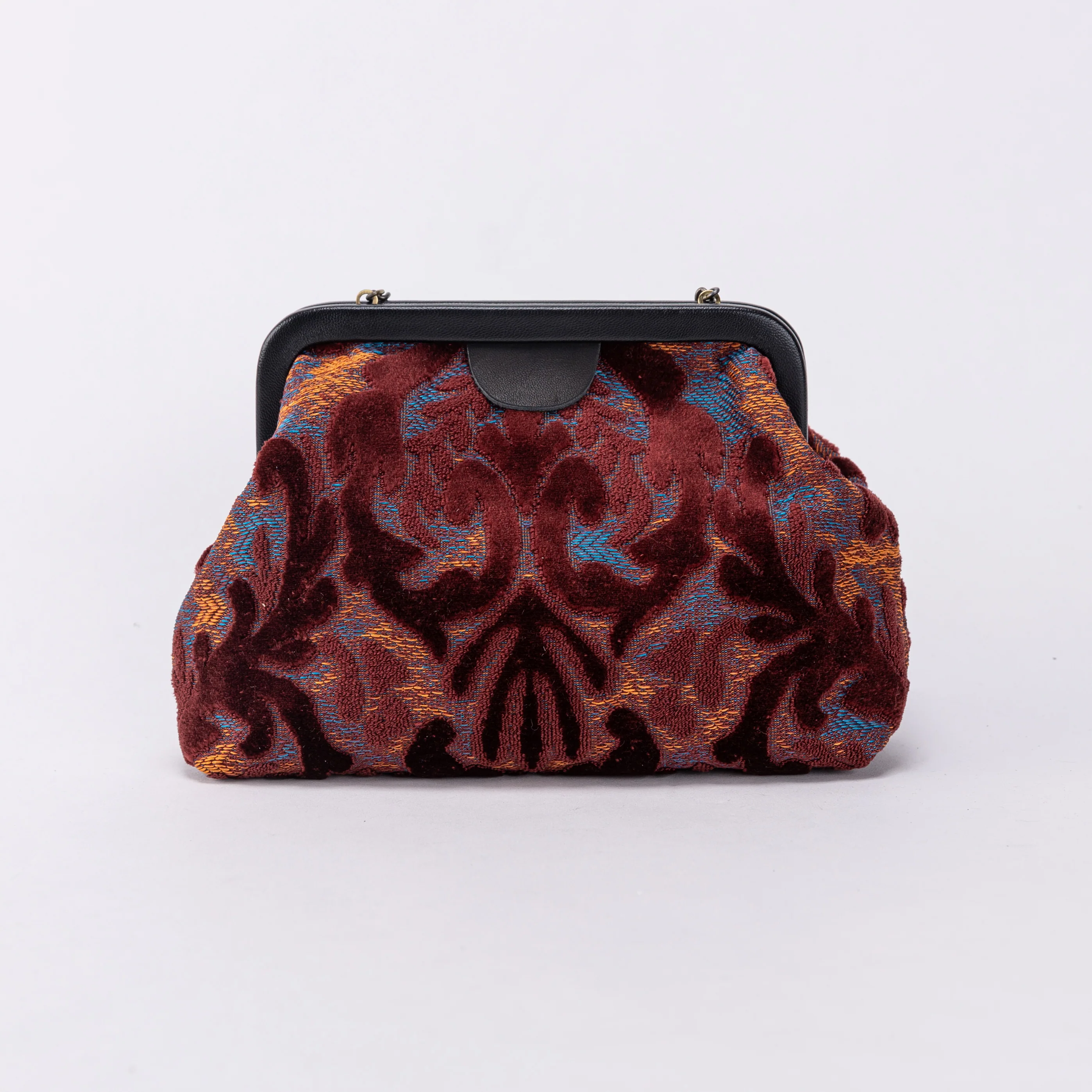 Burnout Velvet Wine Alma Clutch - Image 5