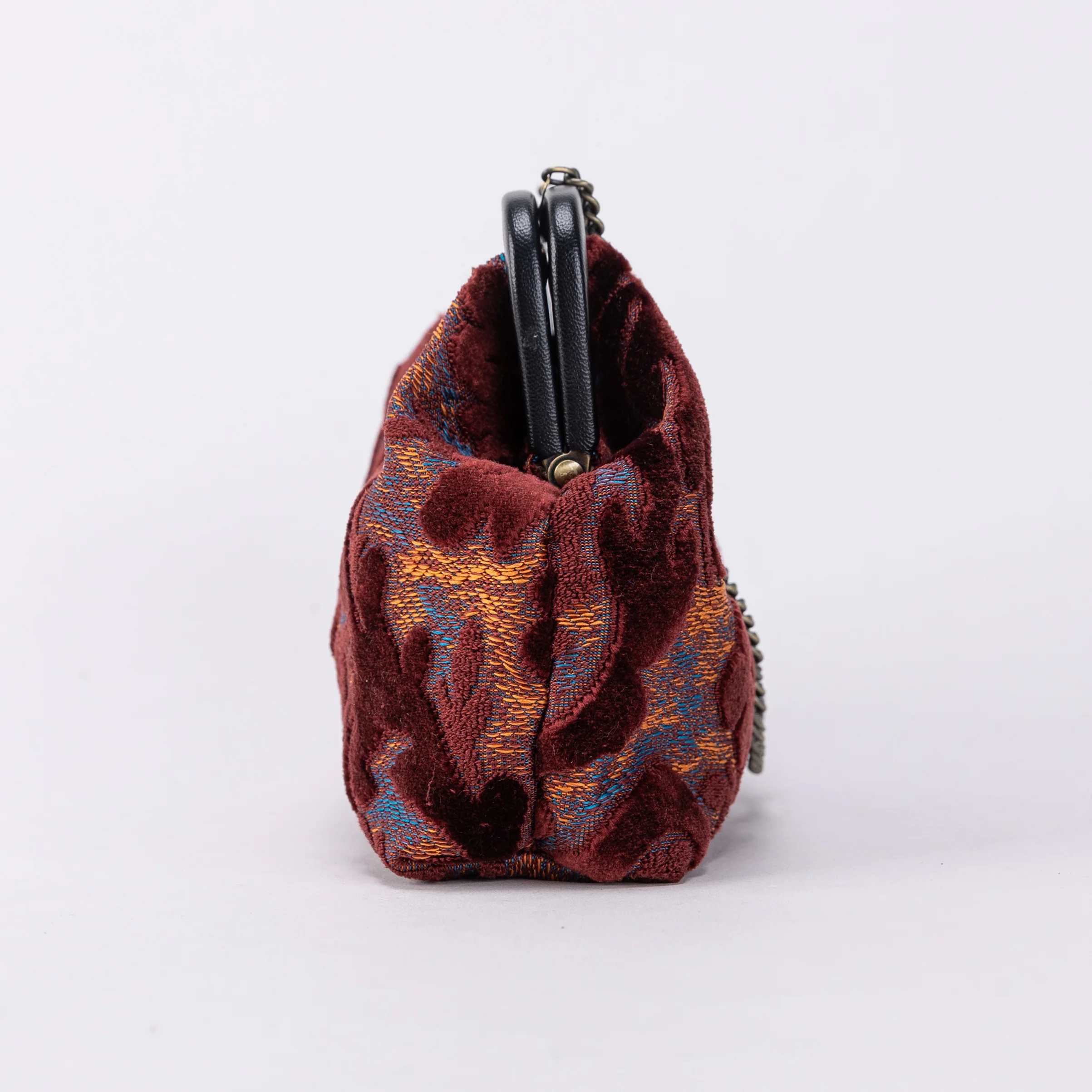 Burnout Velvet Wine Alma Clutch - Image 6