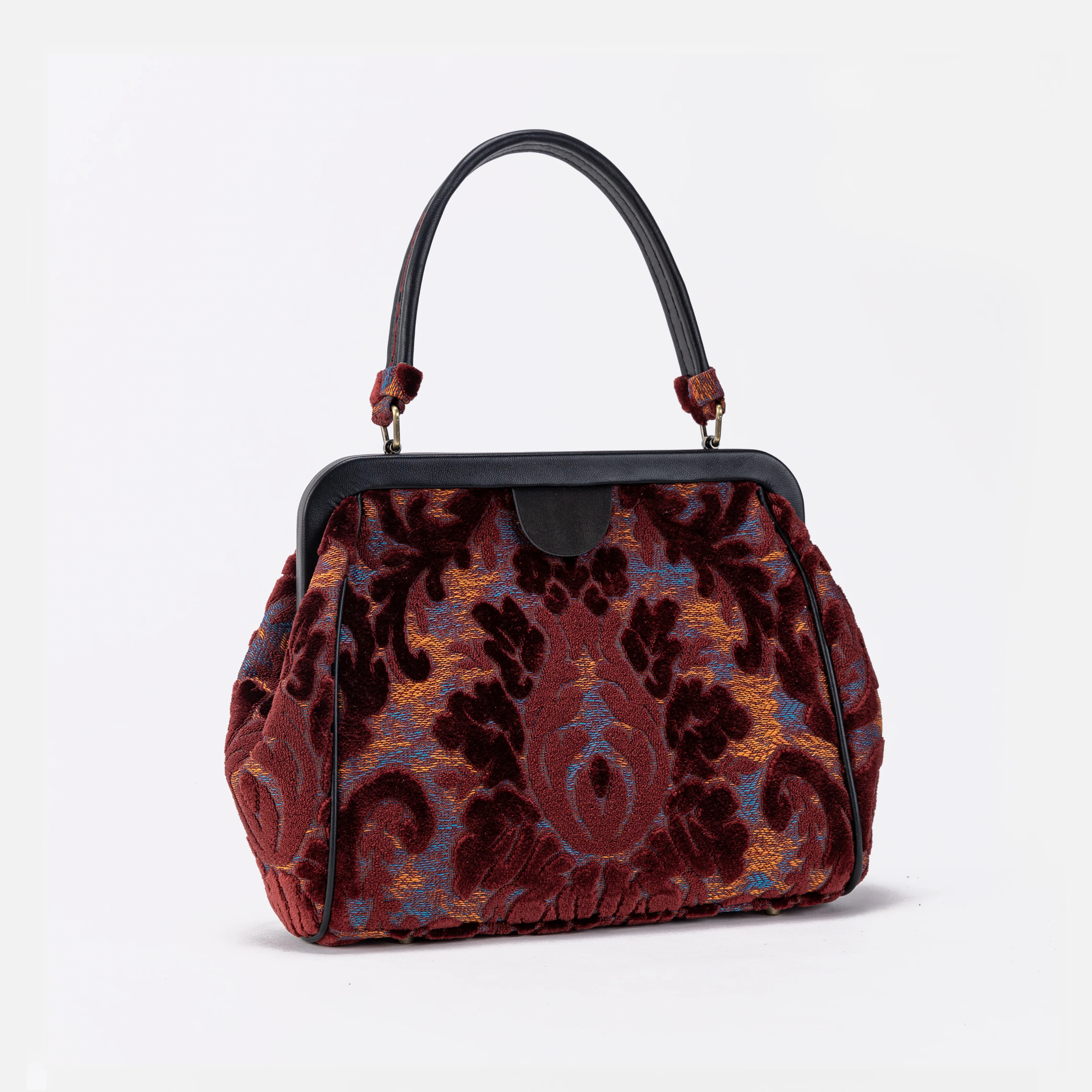 Burnout Velvet Wine Alma Satchel - Image 3