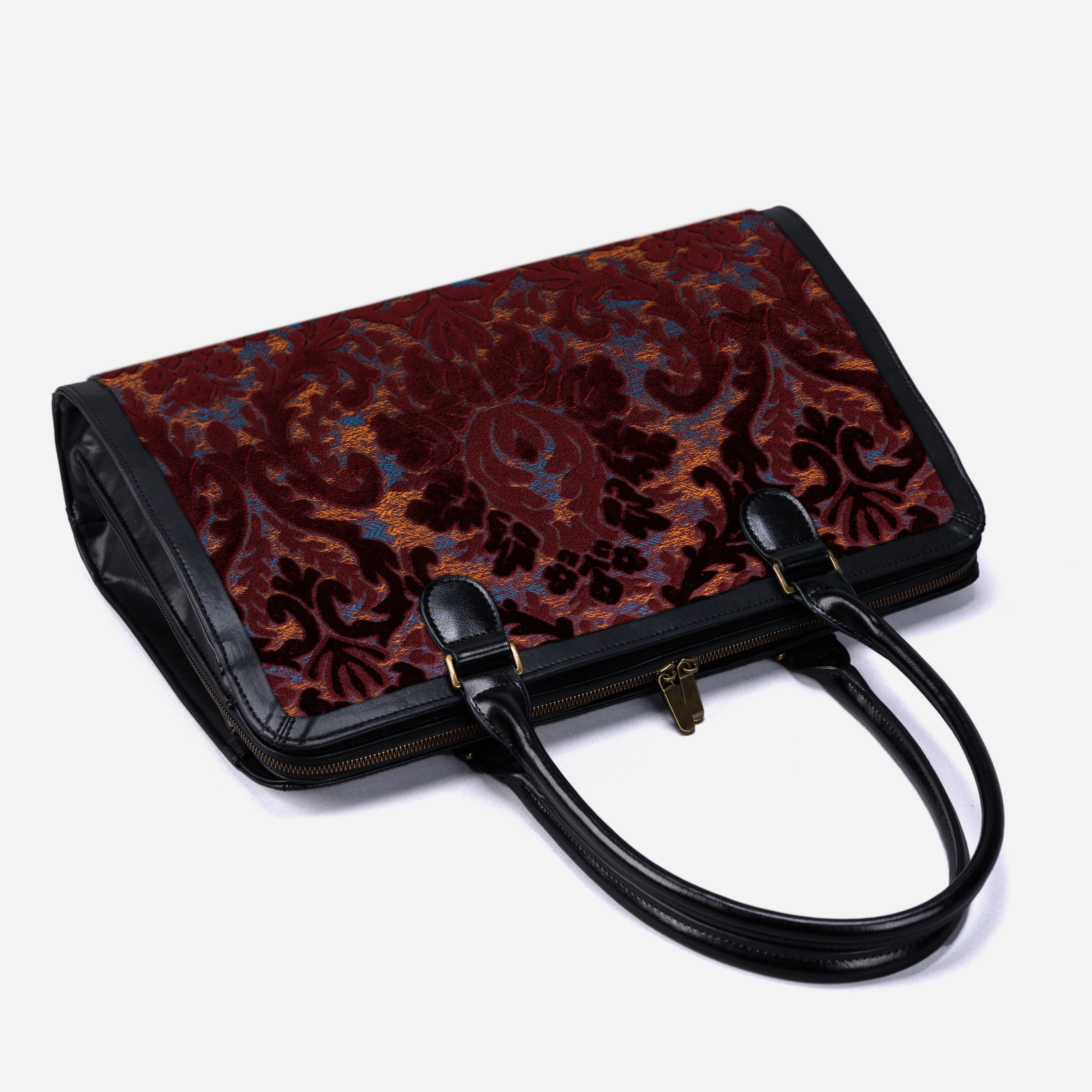 Burnout Velvet Wine Business Tote - Image 5