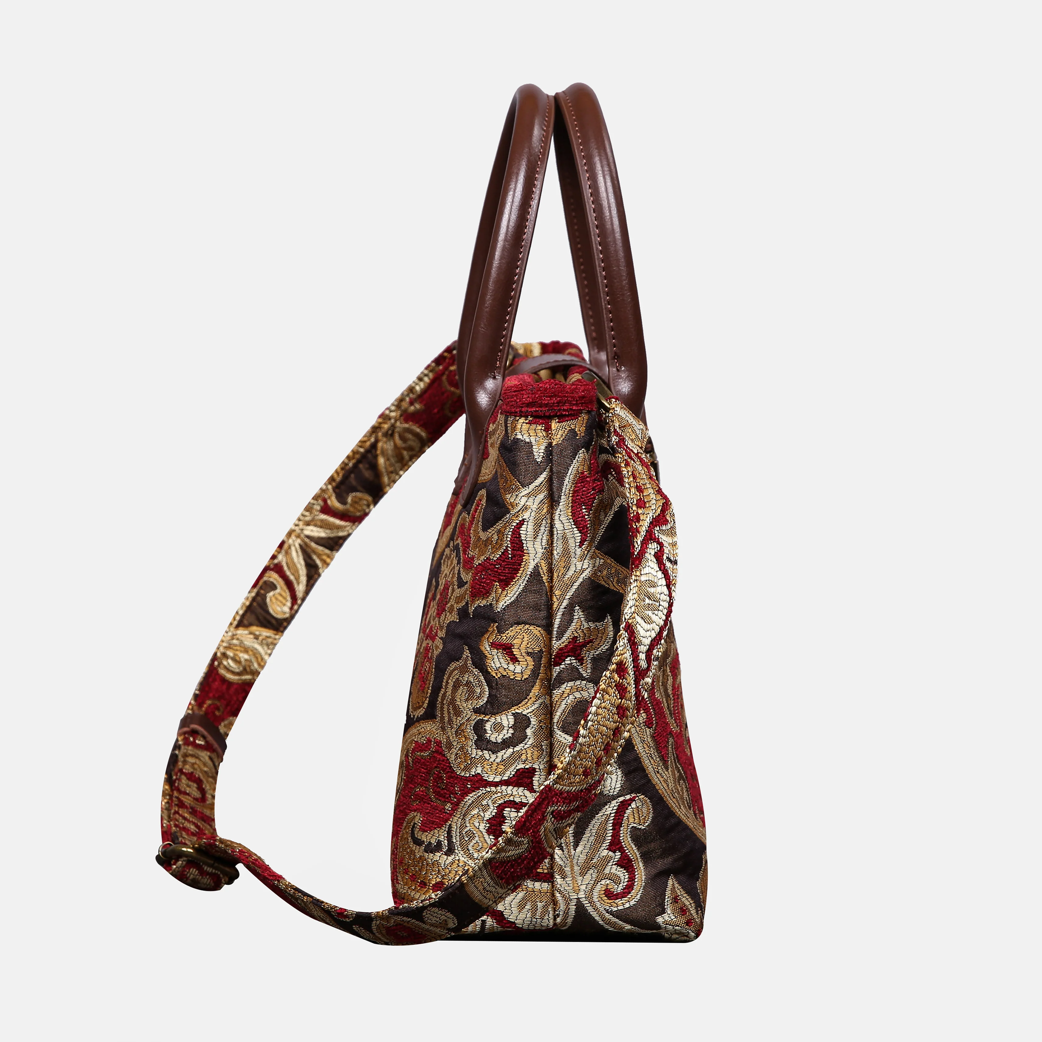 Cammino Gold Tuck Lock Carpet Satchel - Image 3