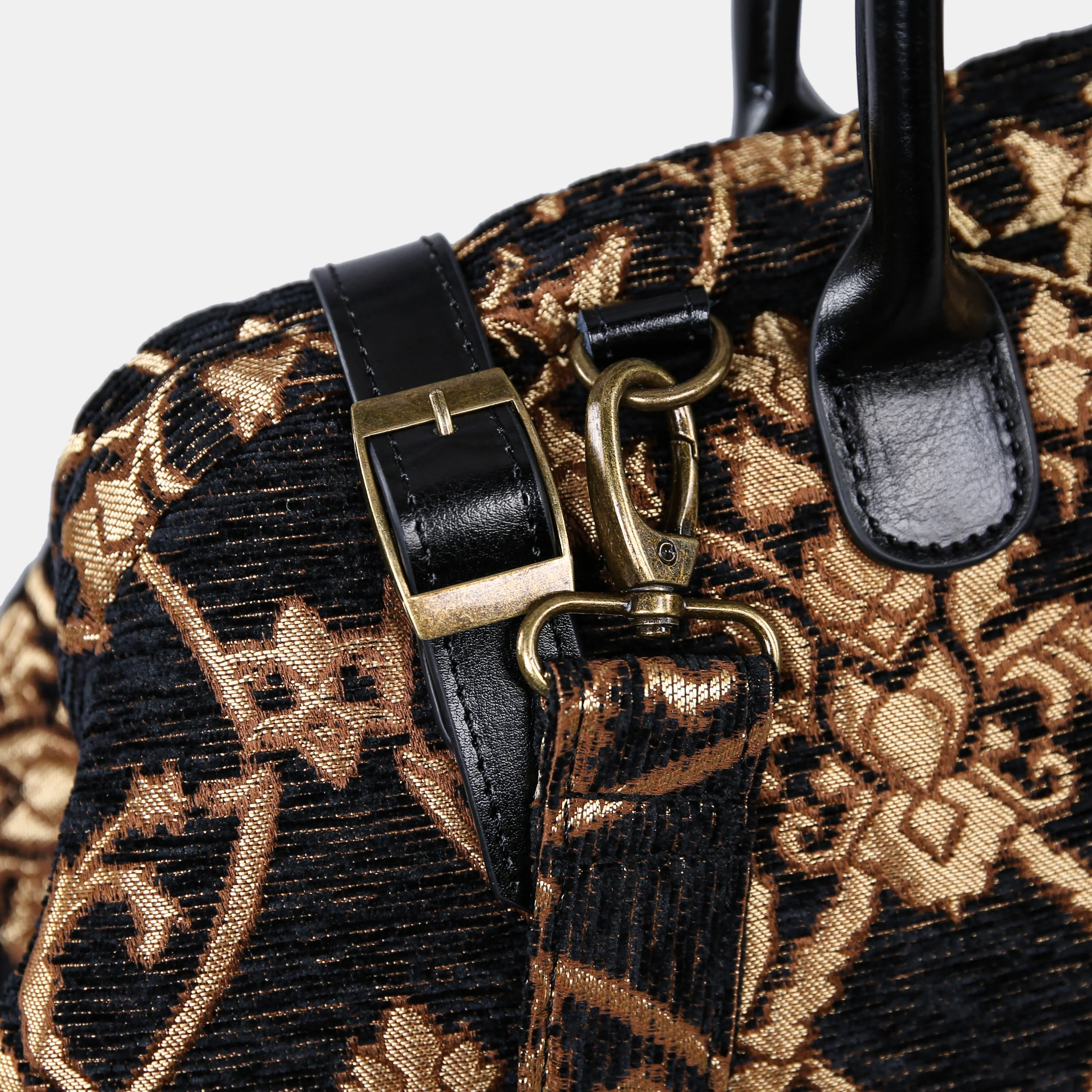 CARNABY Black Large Carpetbag - Image 8