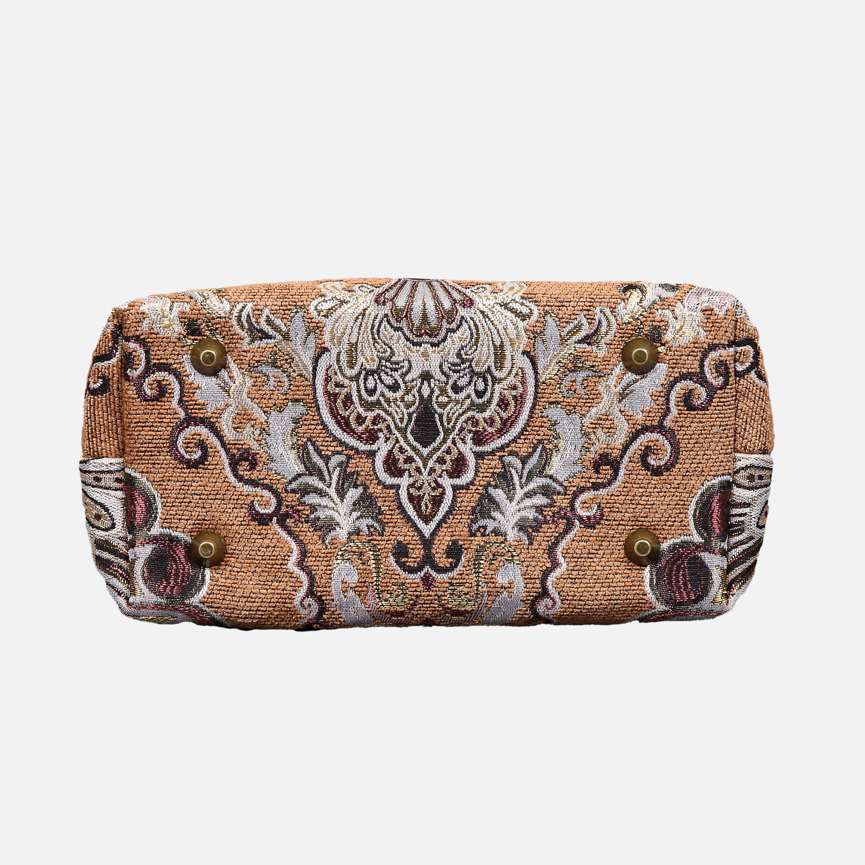 Chateau Nostalgia Brown Tuck Lock Carpet Satchel - Image 4