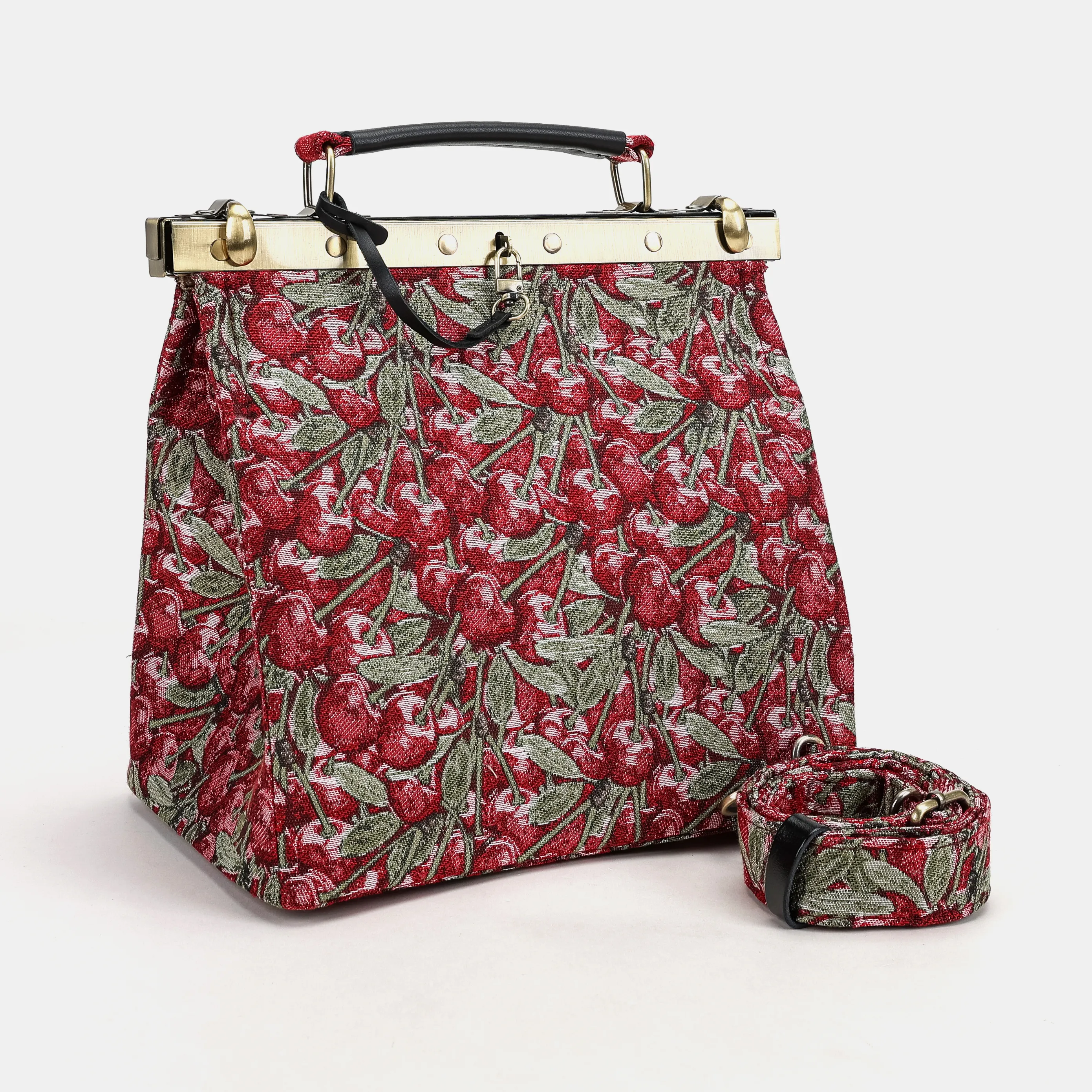 Cherry Cascade Cecile Carpet Purse Gladstone Bag - Image 4
