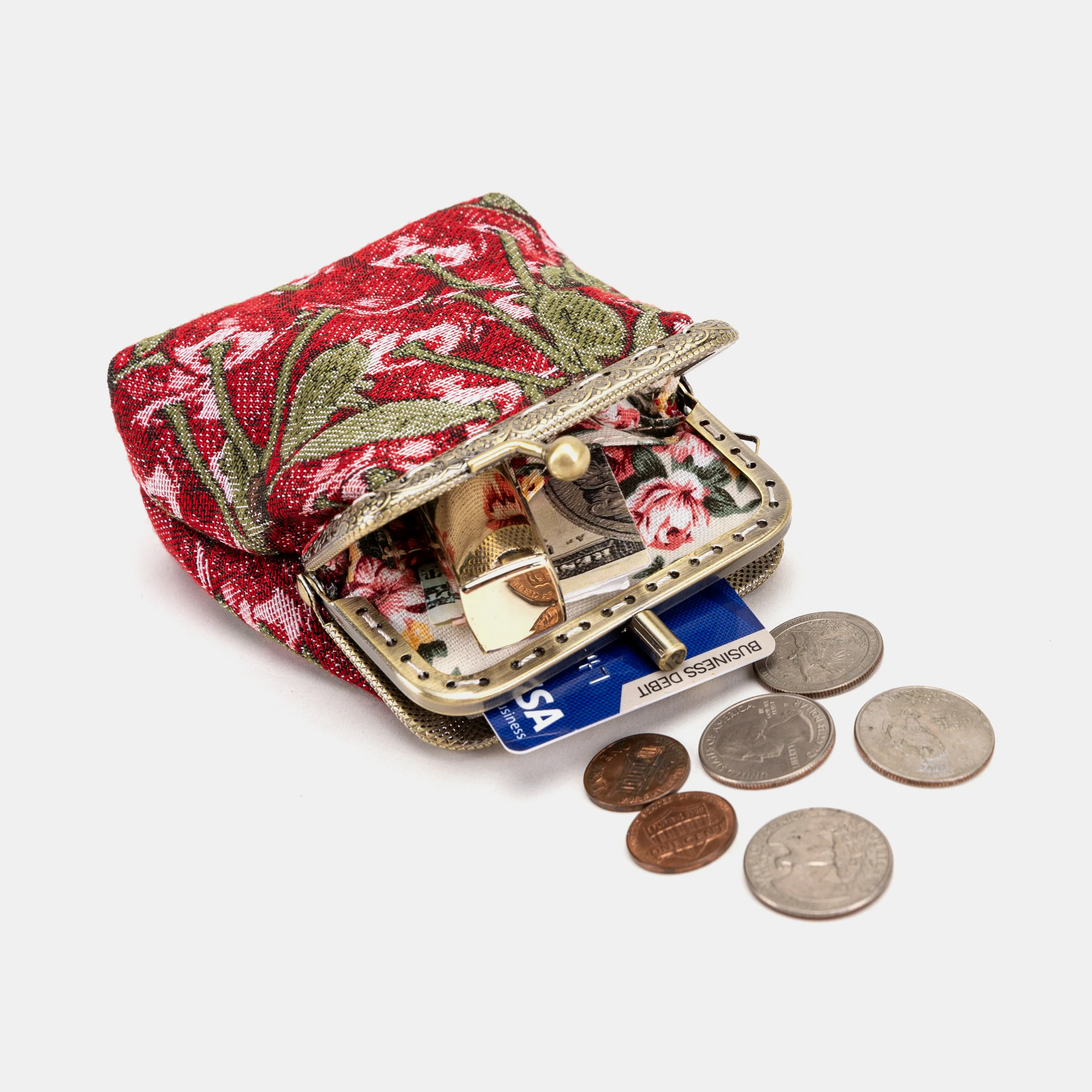 Cherry Cascade Double Kiss Clasp Coin Purse - Image 5