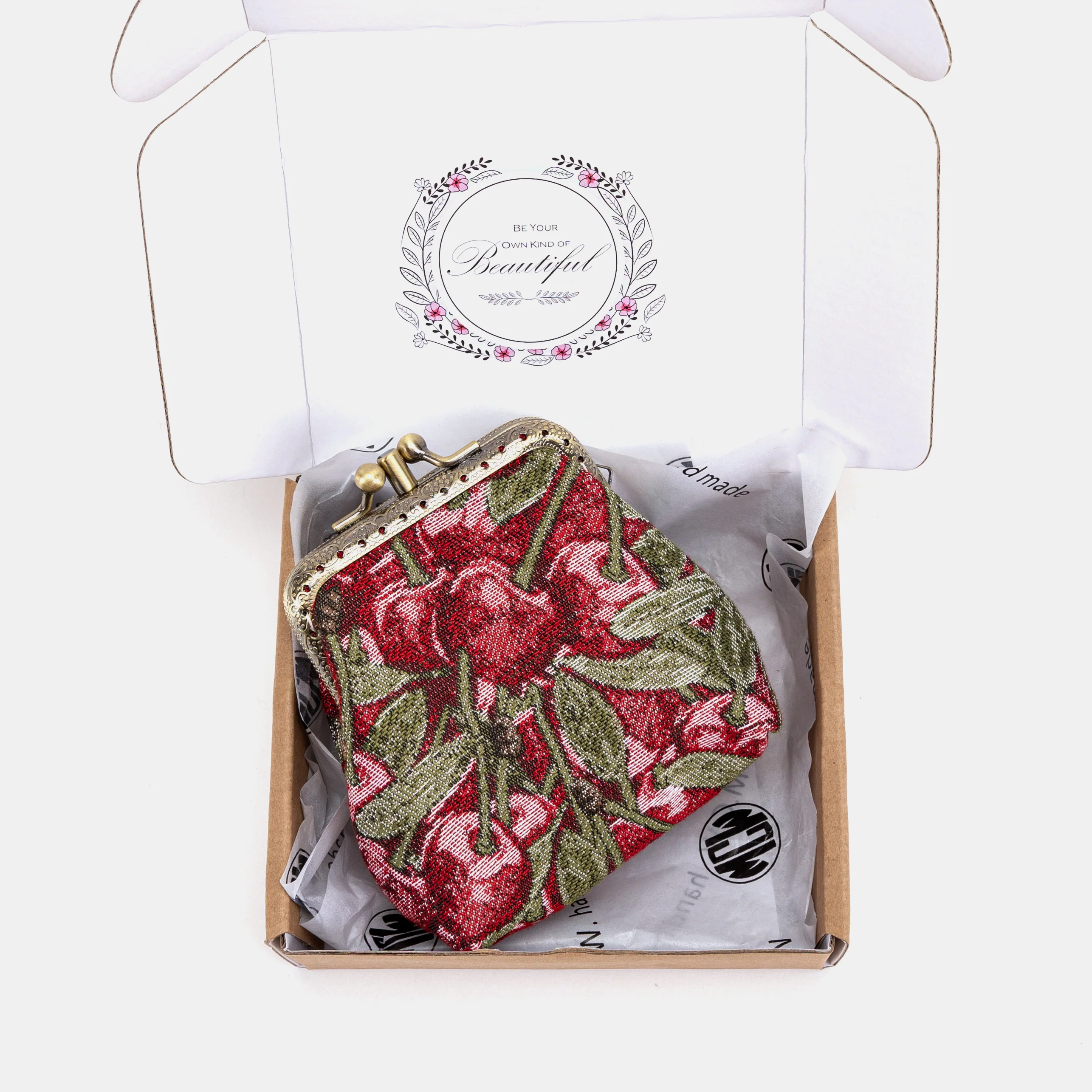 Cherry Cascade Double Kiss Clasp Coin Purse - Image 8