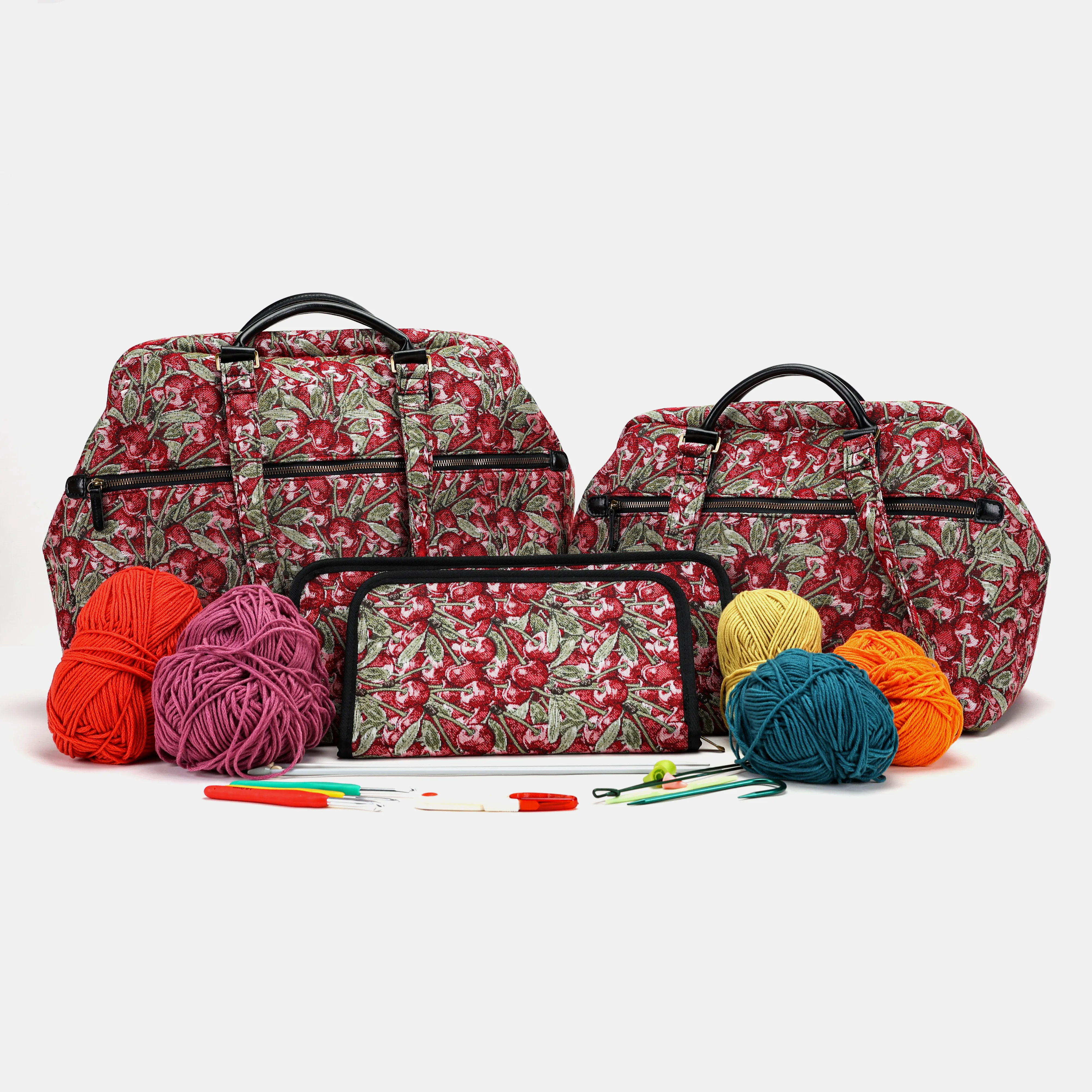 Cherry Cascade Knitting Project Bag - Image 4