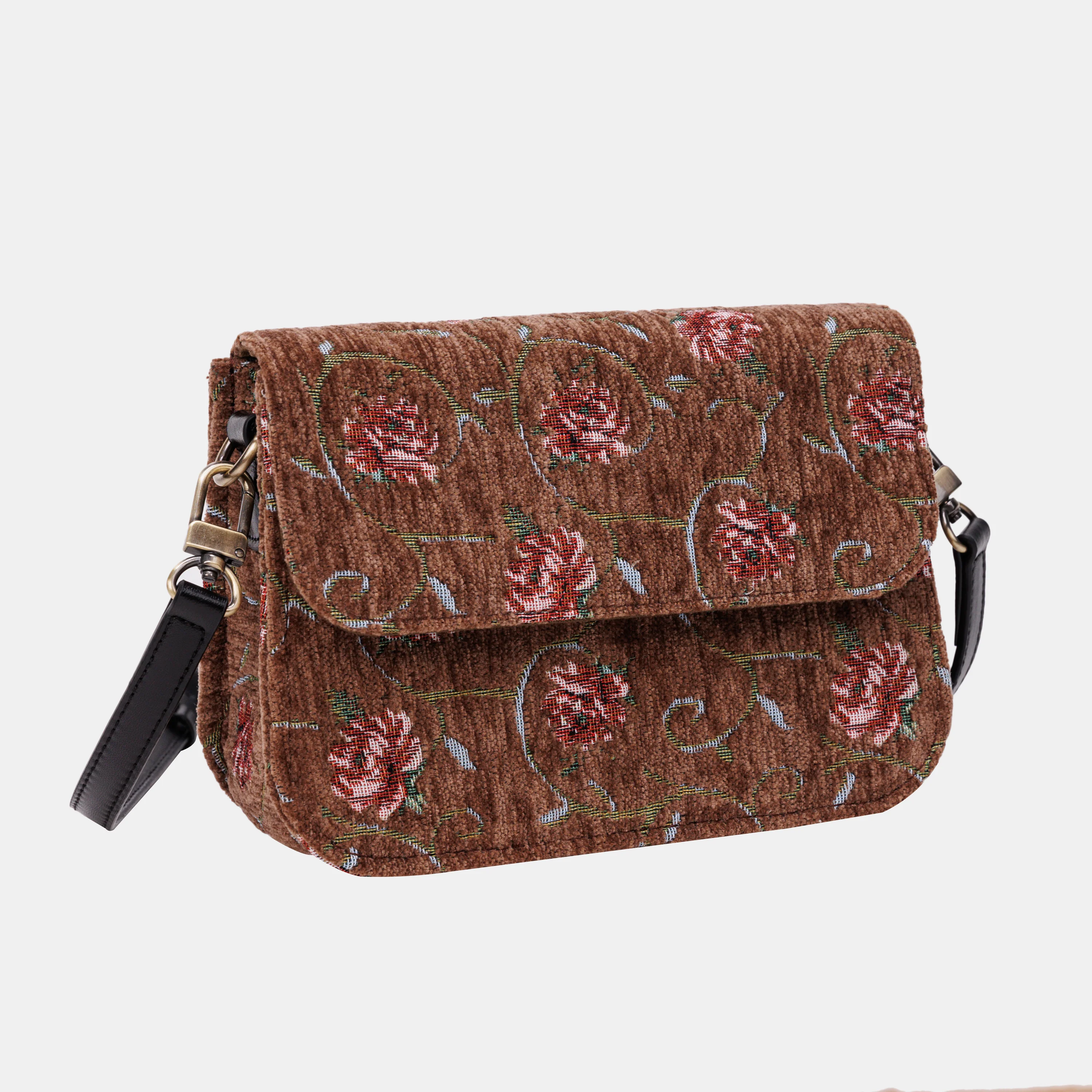 Climbing Rose Flap Crossbody Bag