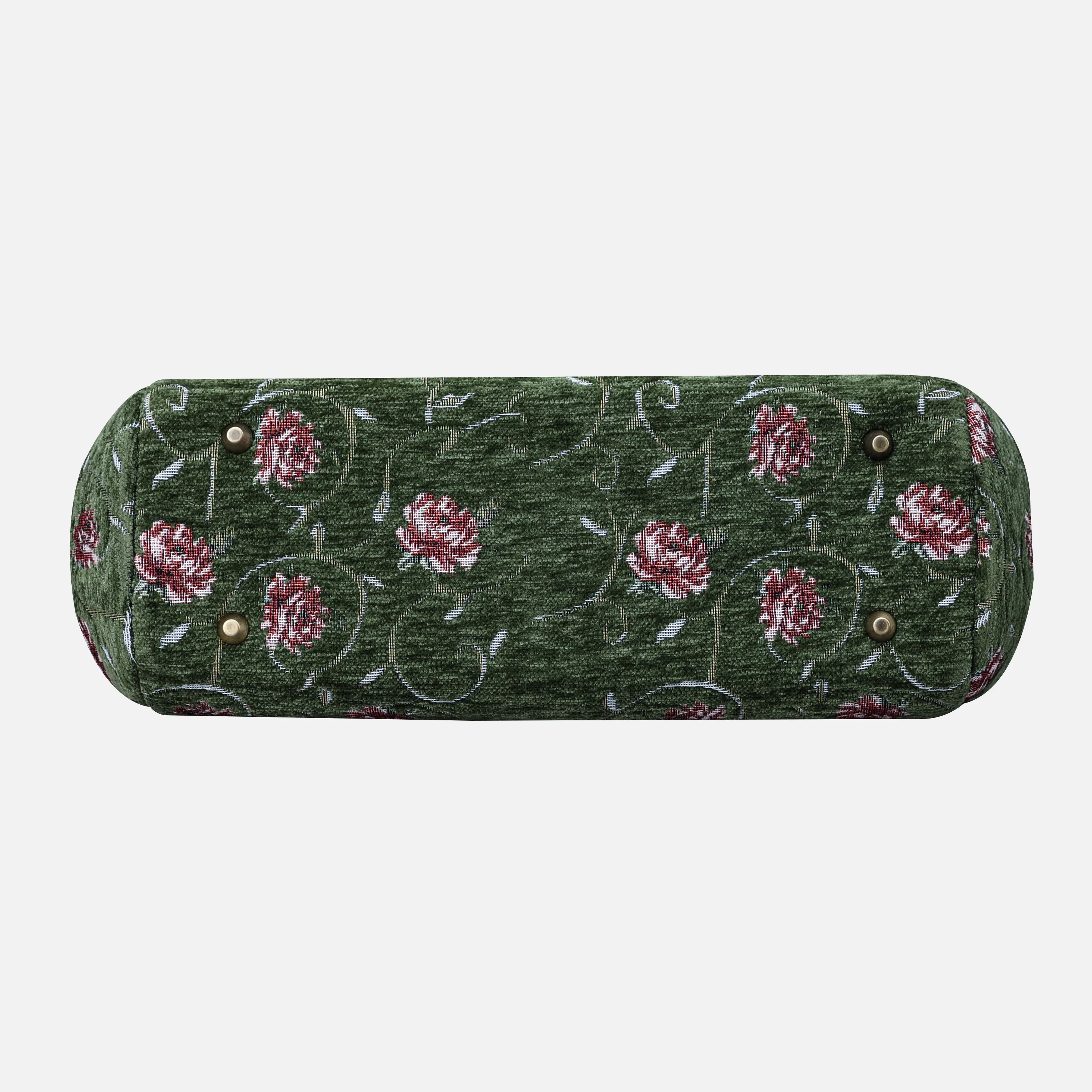 Climbing Rose Arugula Green Top Handle Purse - Image 5