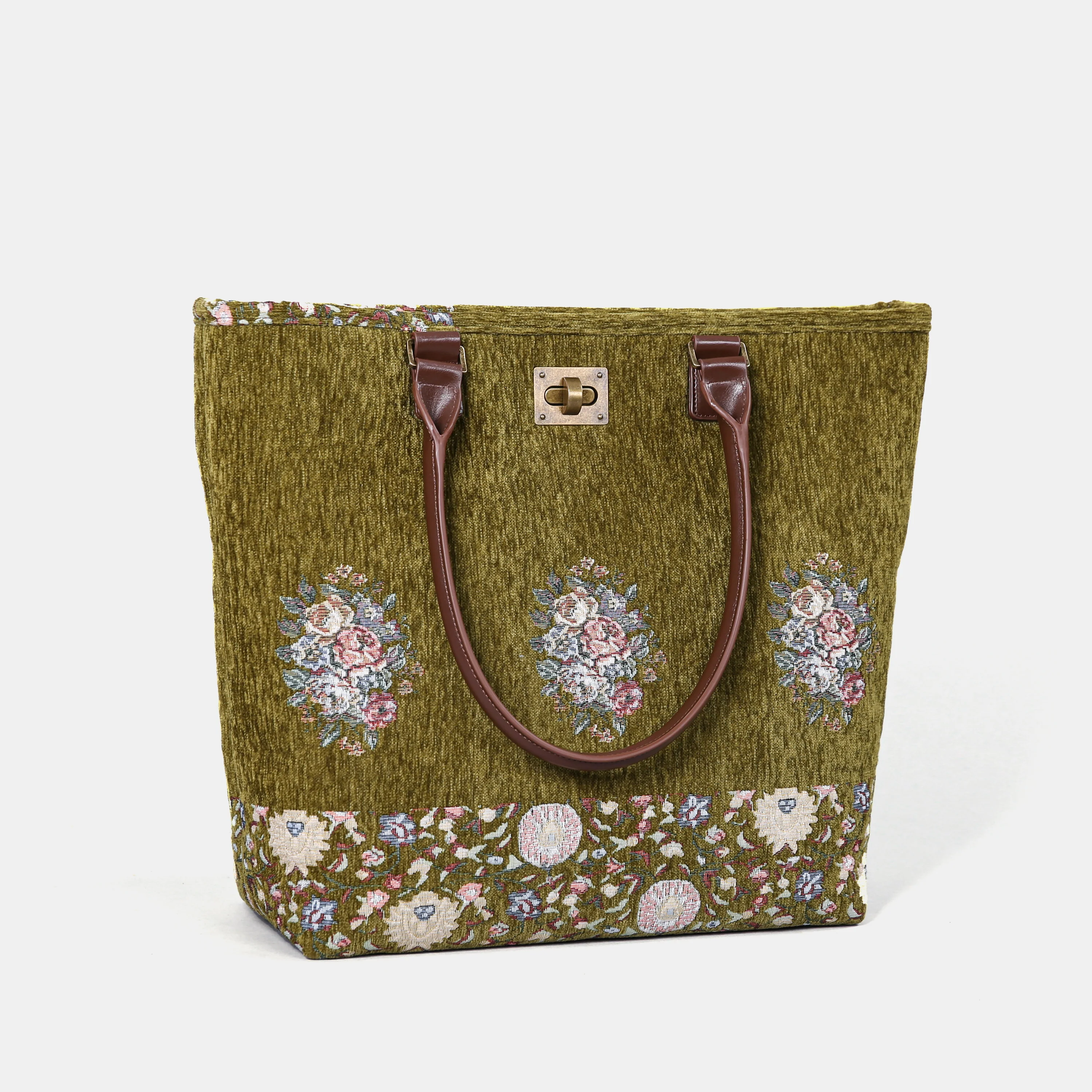 Climbing Rose Pattern Carpet Tote Shopper - Image 5