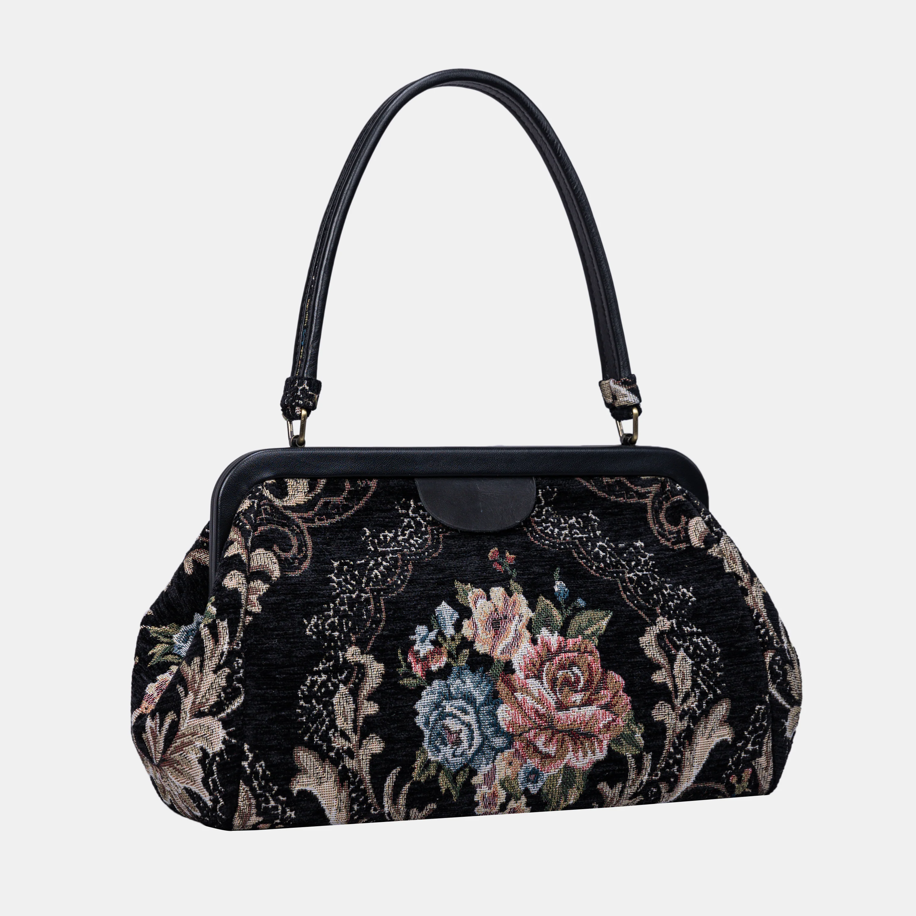 Floral Black Shoulder Bag - Image 3
