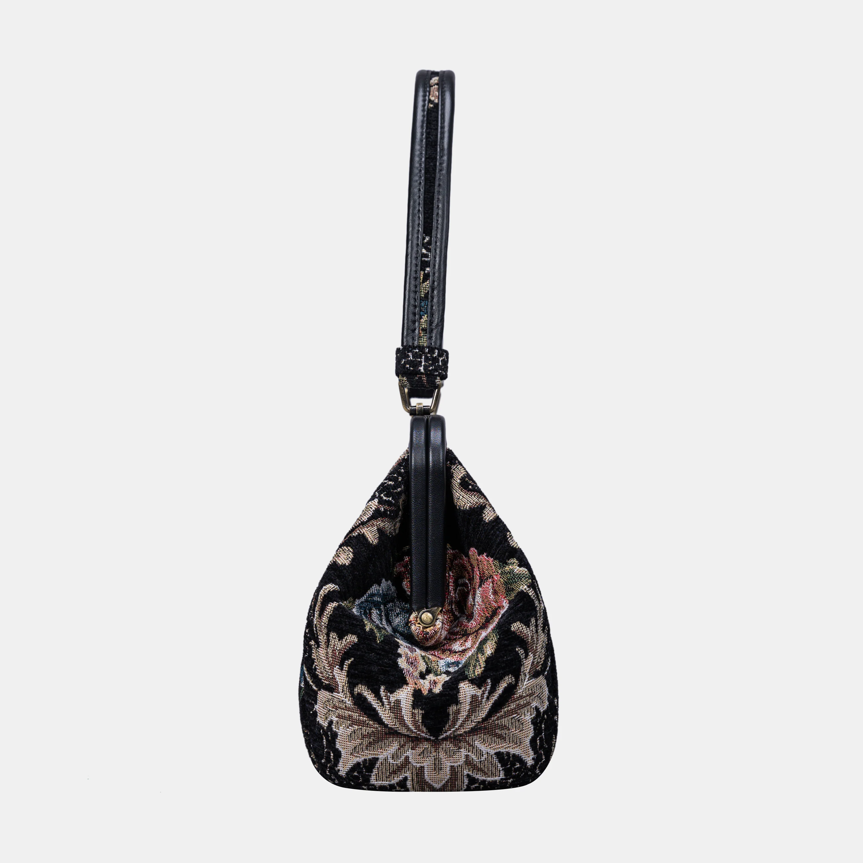 Floral Black Shoulder Bag - Image 4