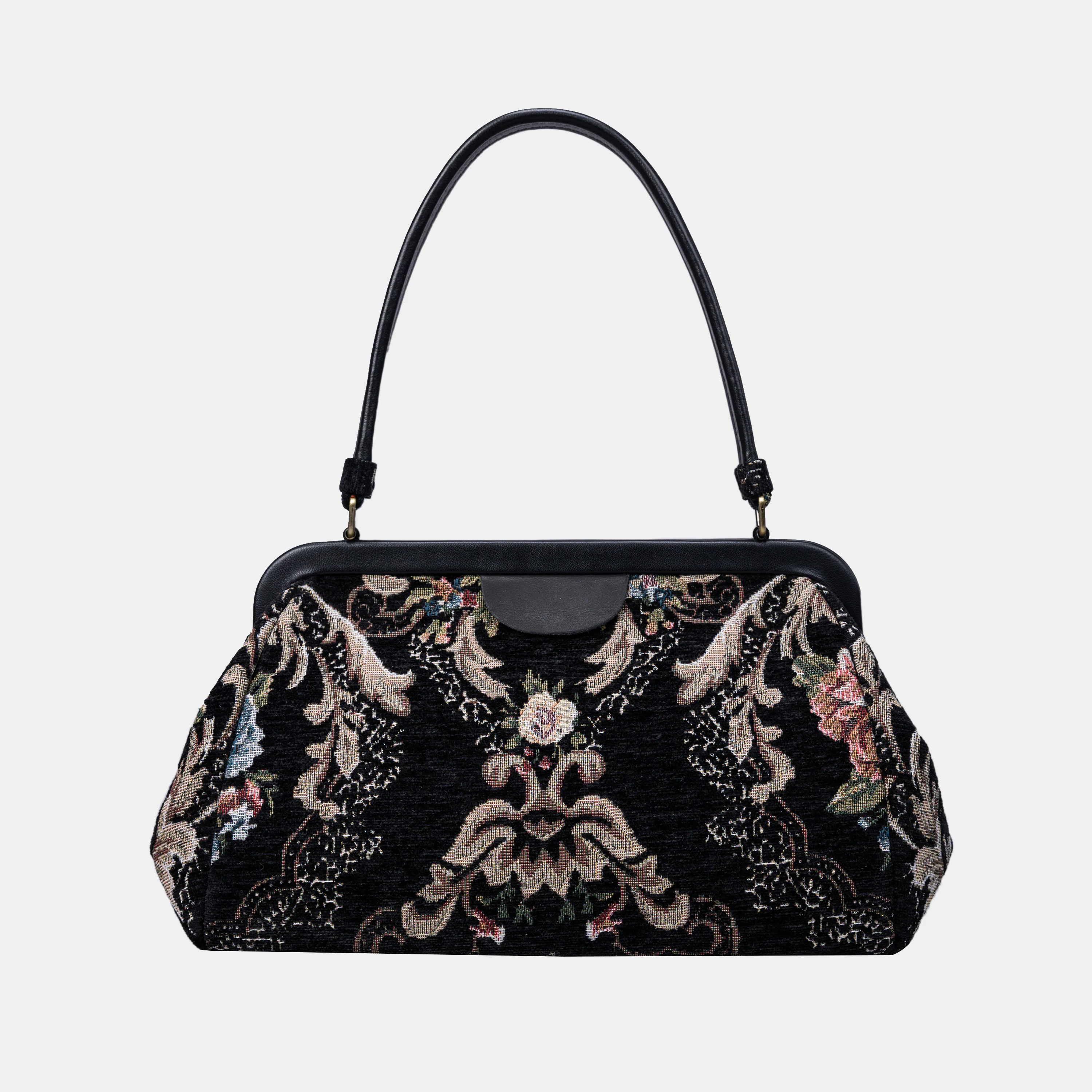 Floral Black Shoulder Bag - Image 5