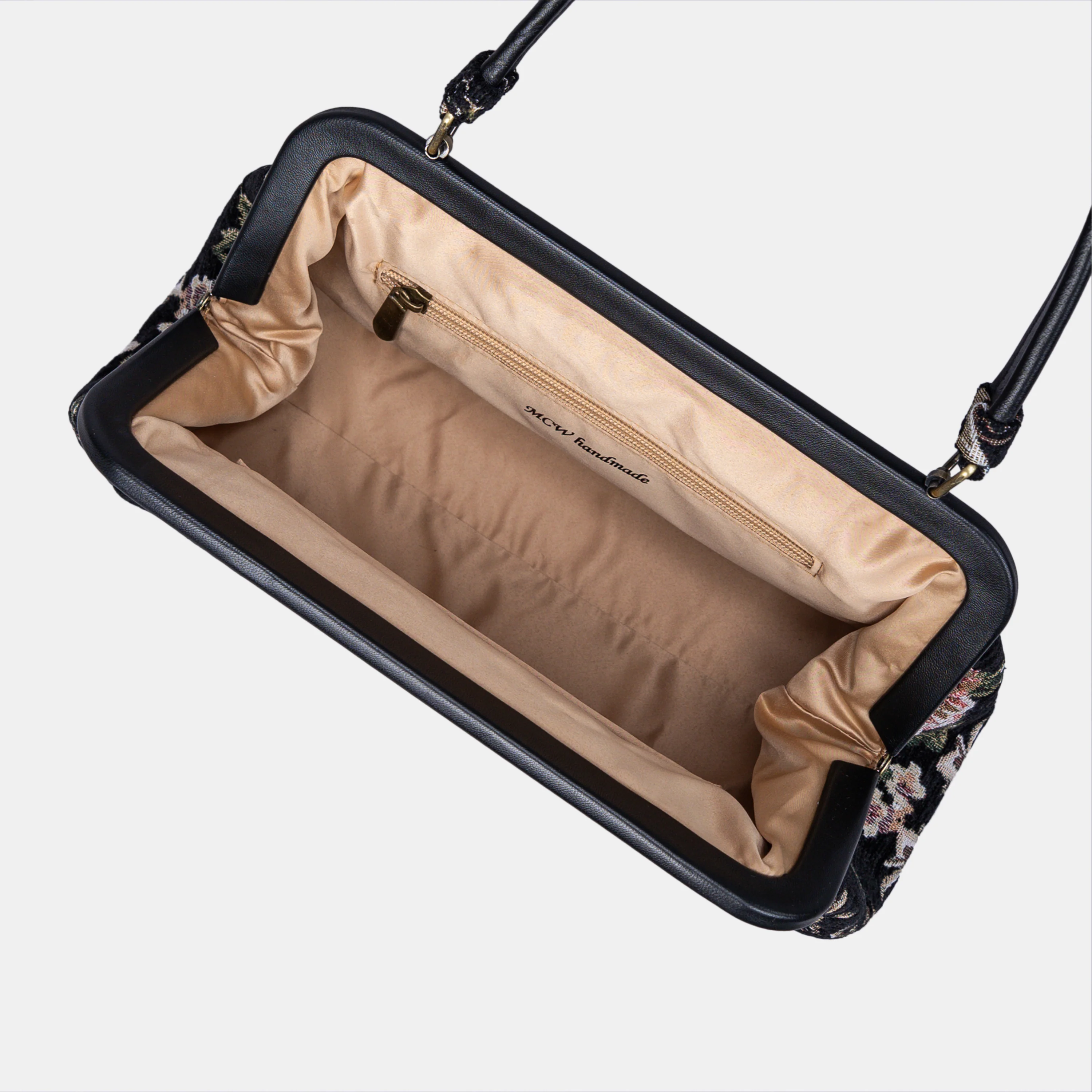 Floral Black Shoulder Bag - Image 7