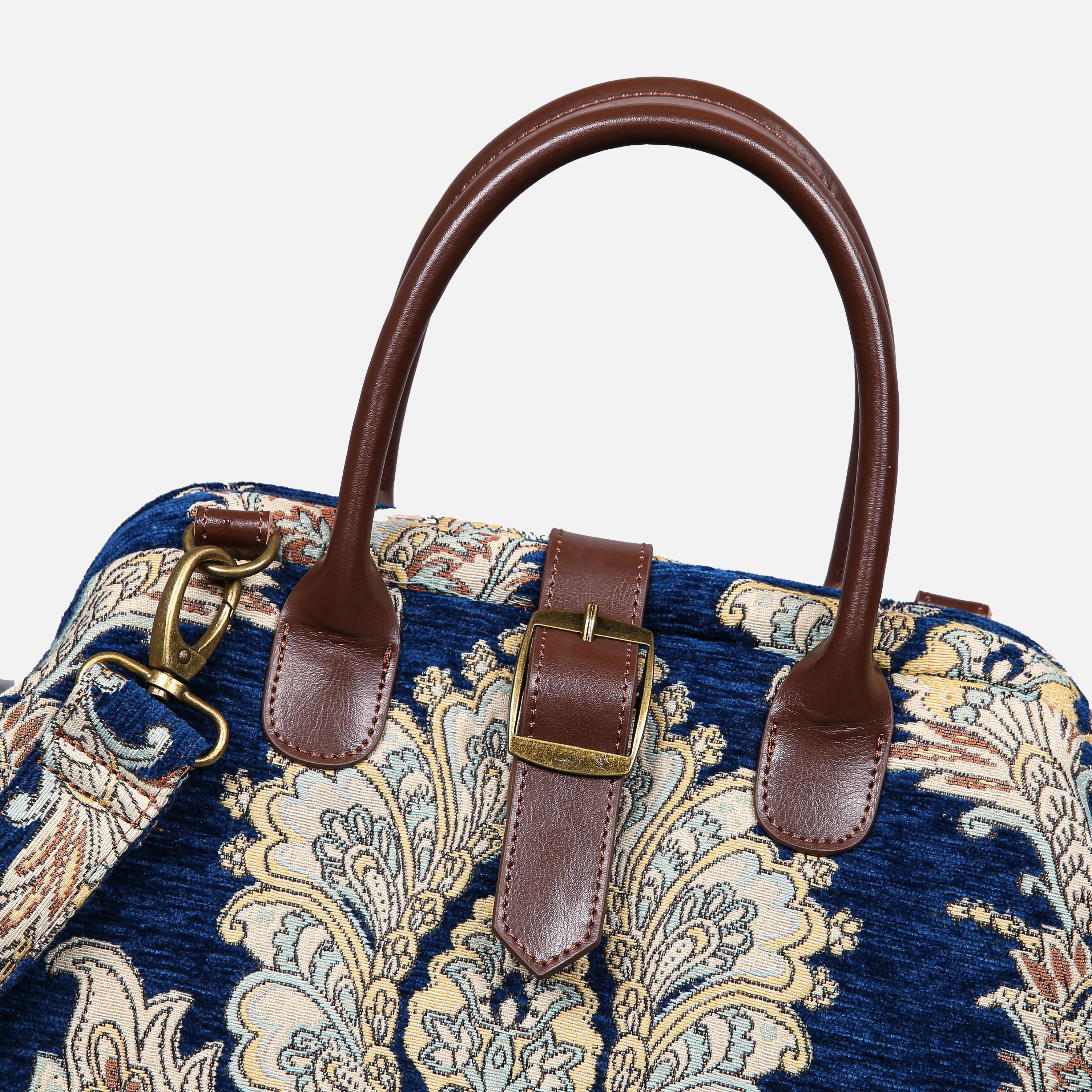 Damask Blue Carpet Handbag Purse - Image 6