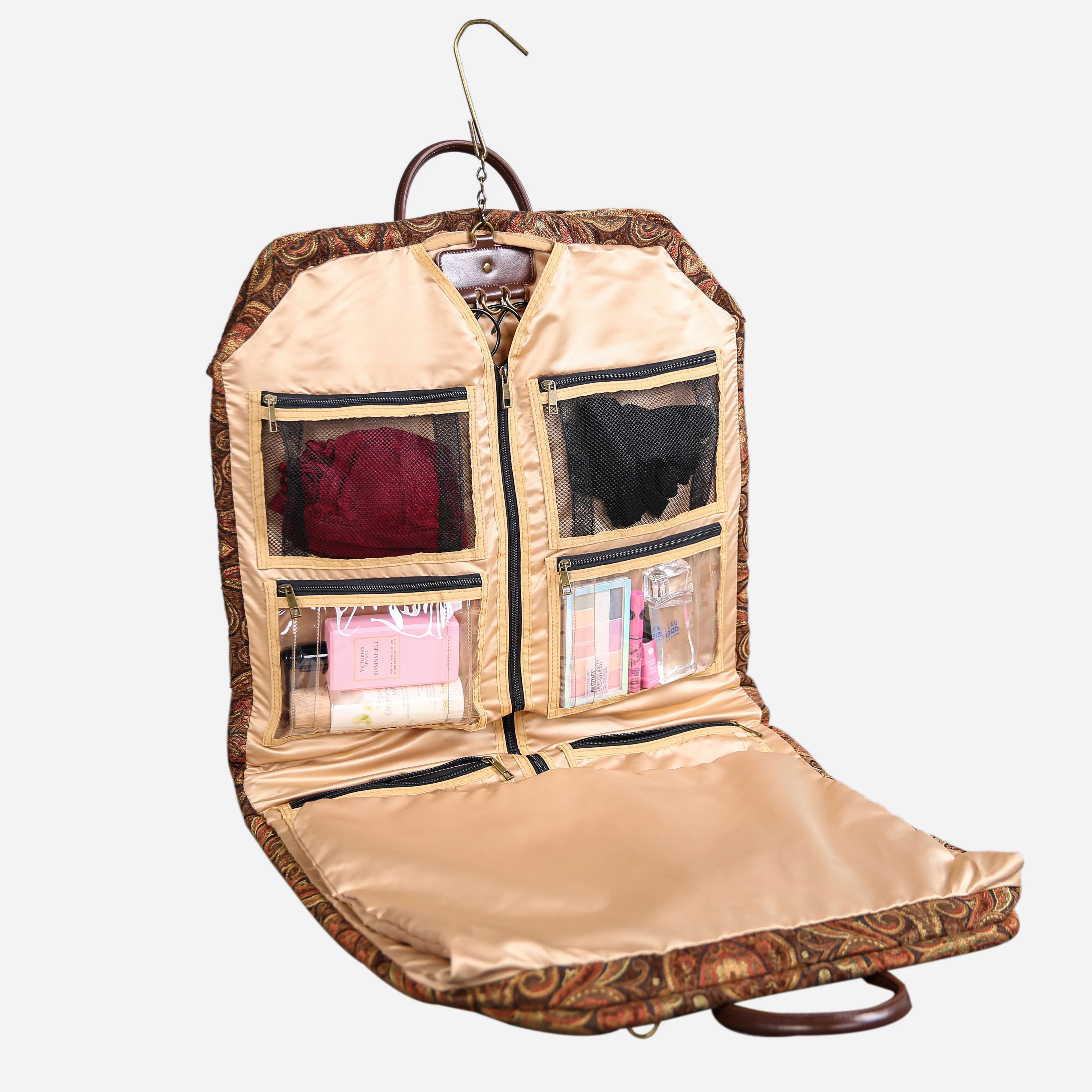 Damask D. Brown Carpet Garment Bag - Image 4