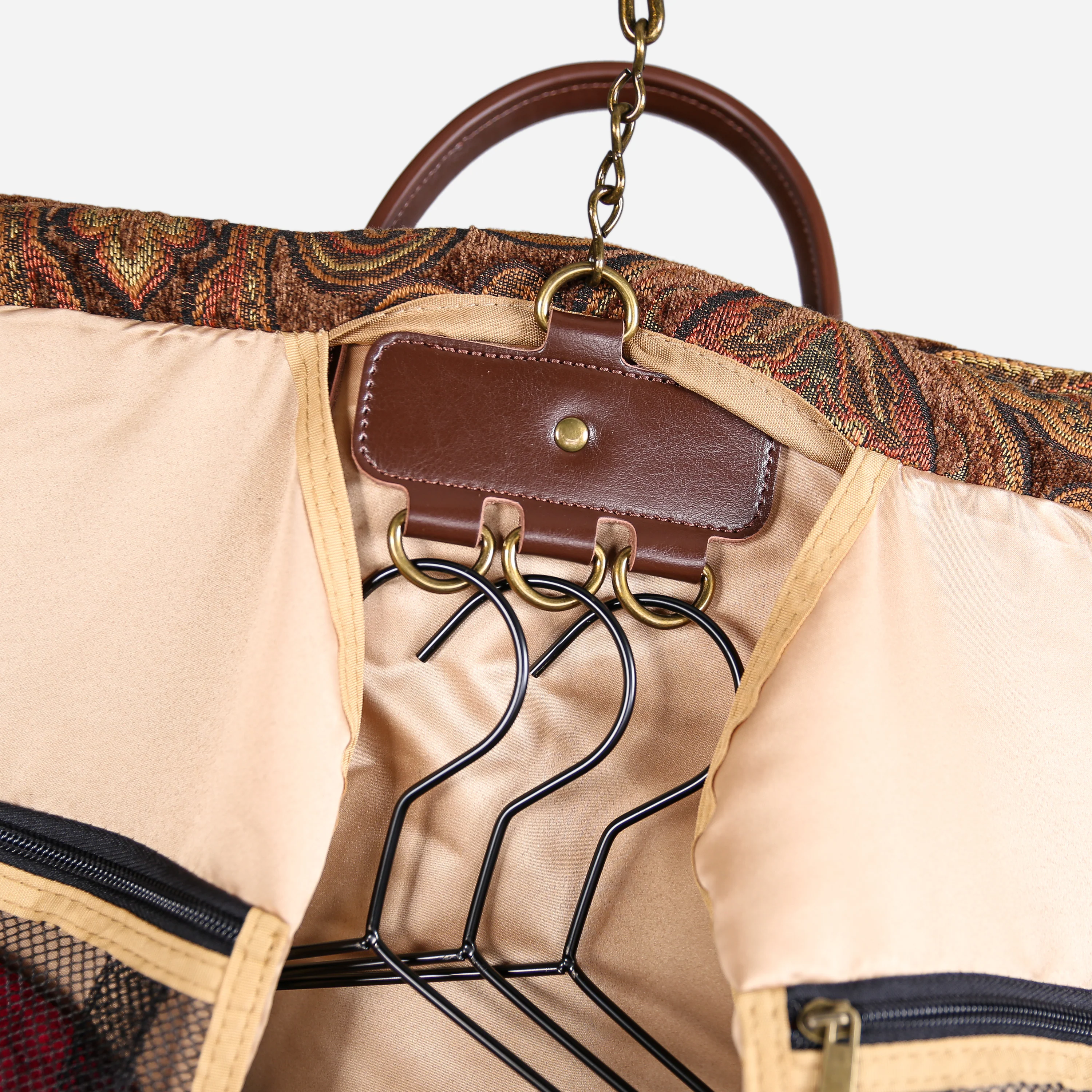 Damask D. Brown Carpet Garment Bag - Image 6