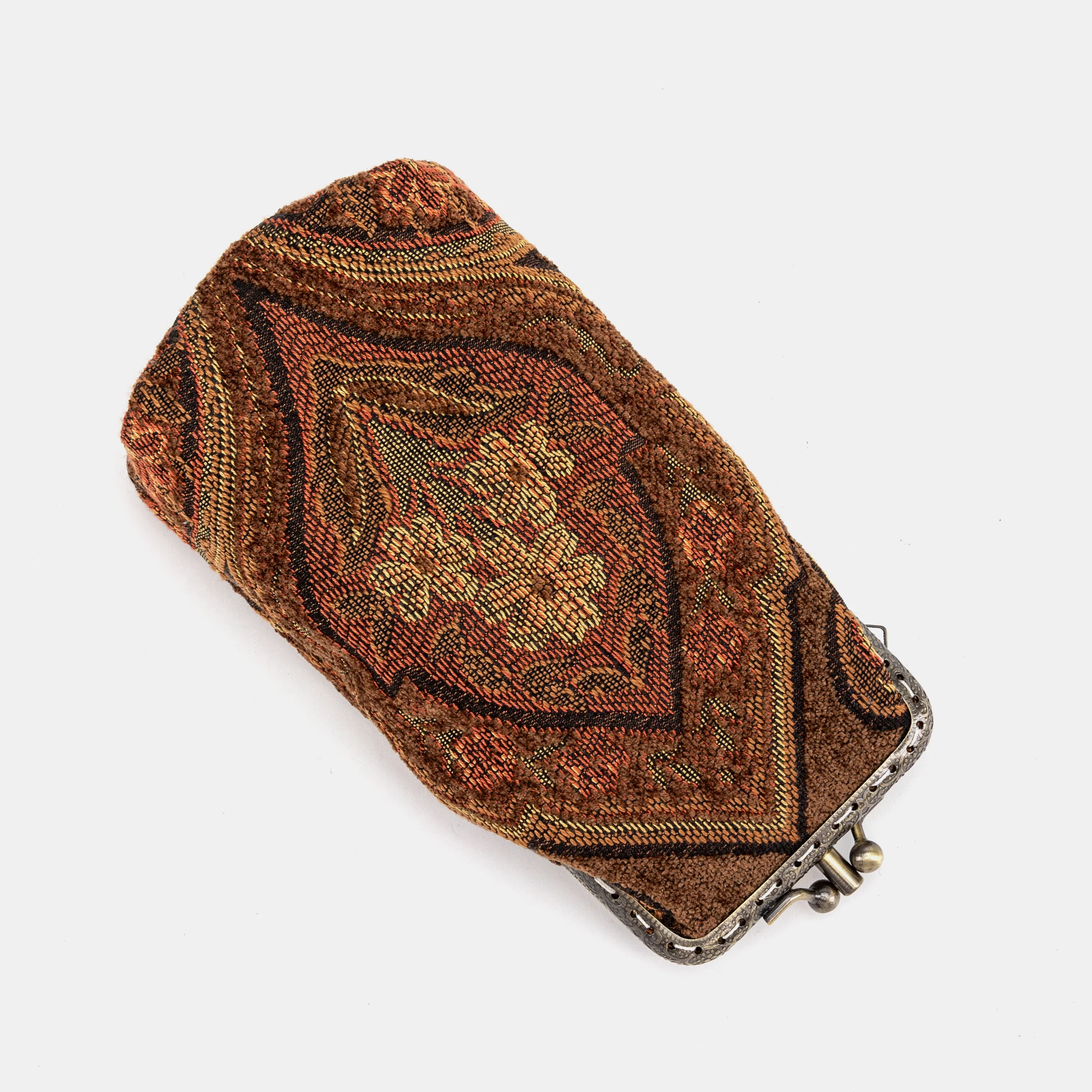 Damask D. Brown Carpet Eyeglasses Case