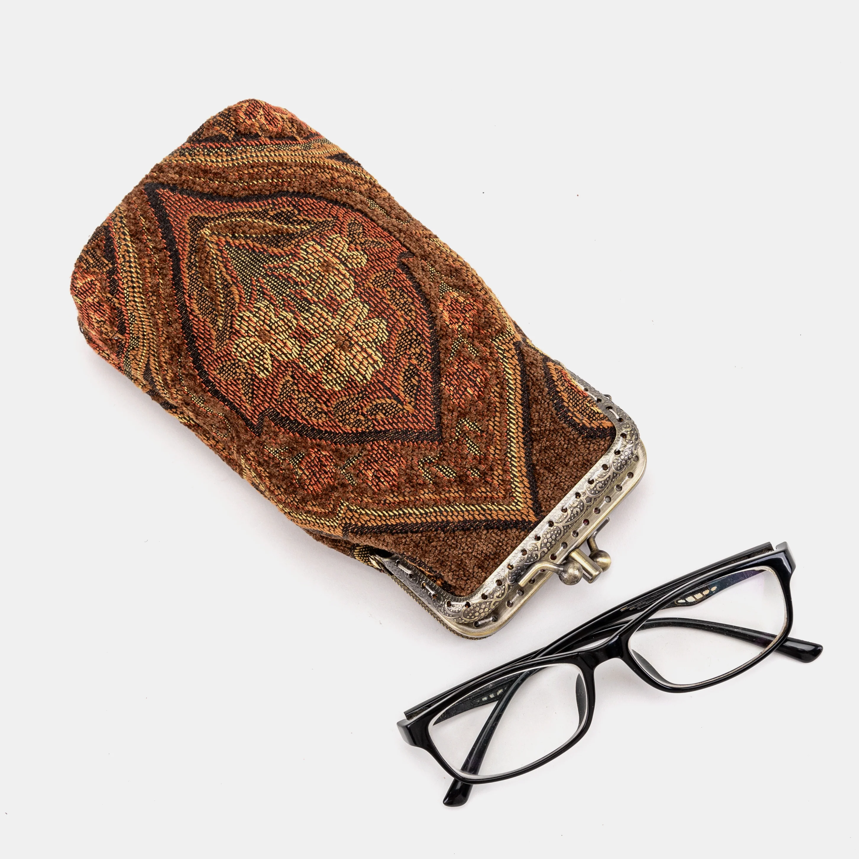 Damask D. Brown Carpet Eyeglasses Case - Image 3