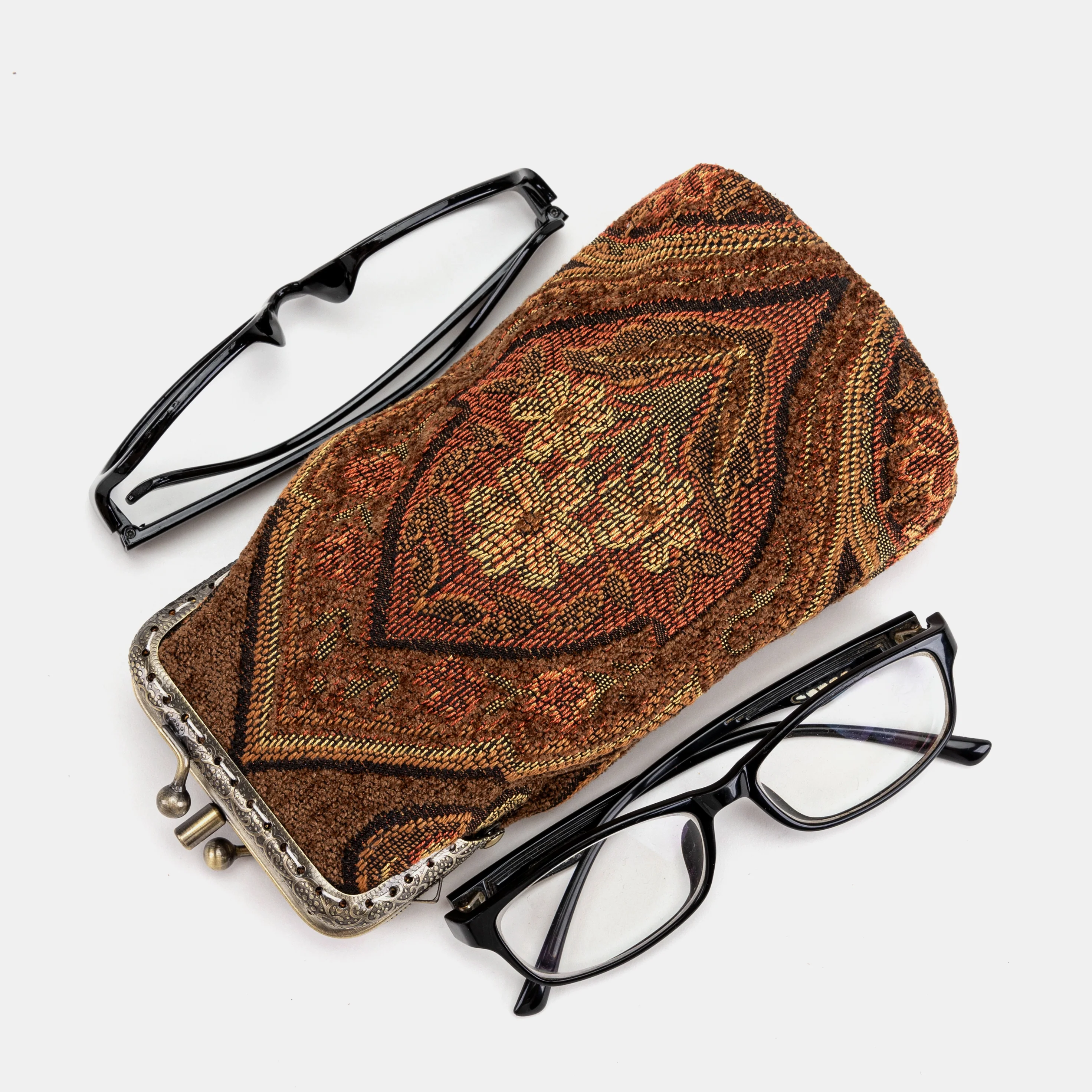 Damask D. Brown Carpet Eyeglasses Case - Image 4