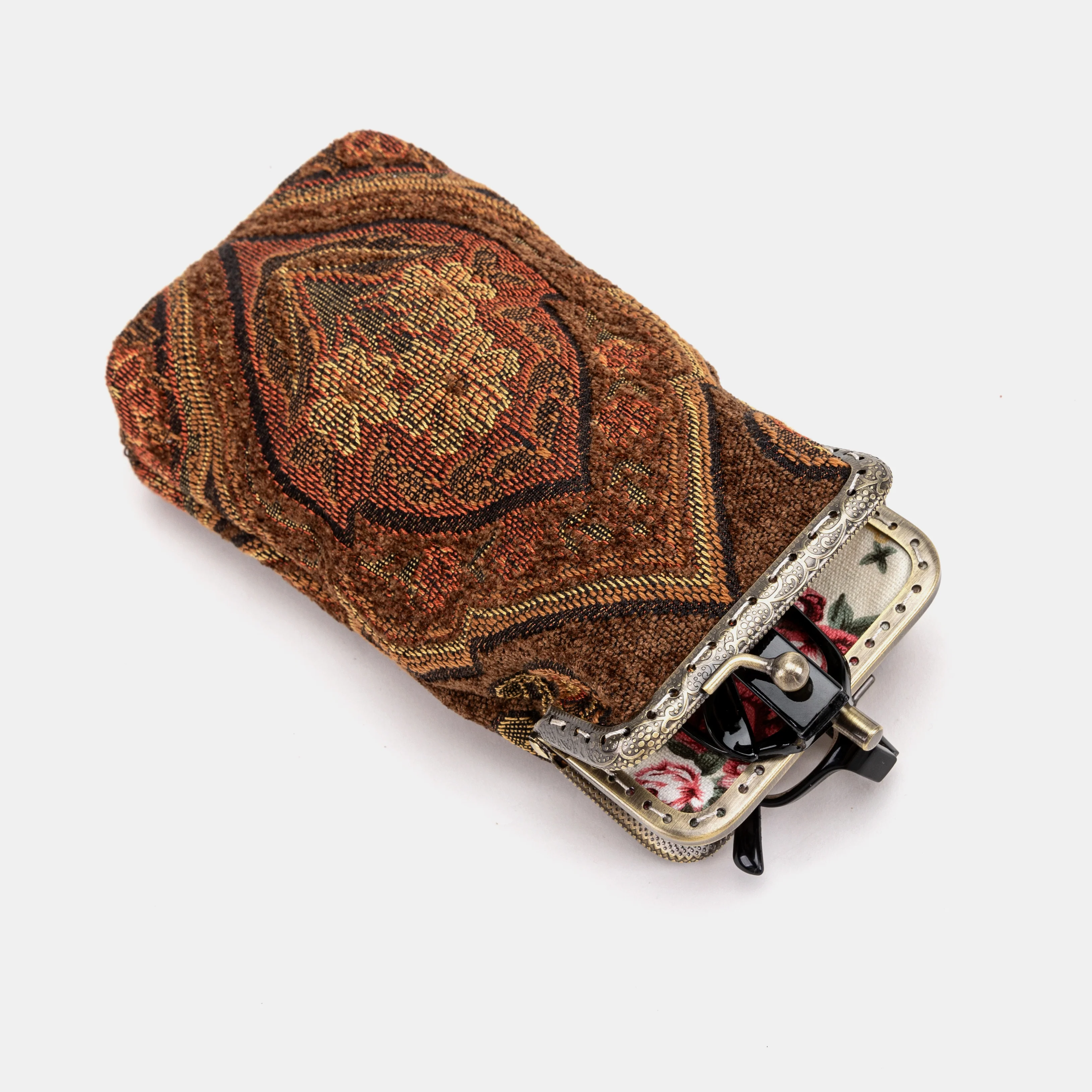 Damask D. Brown Carpet Eyeglasses Case - Image 5