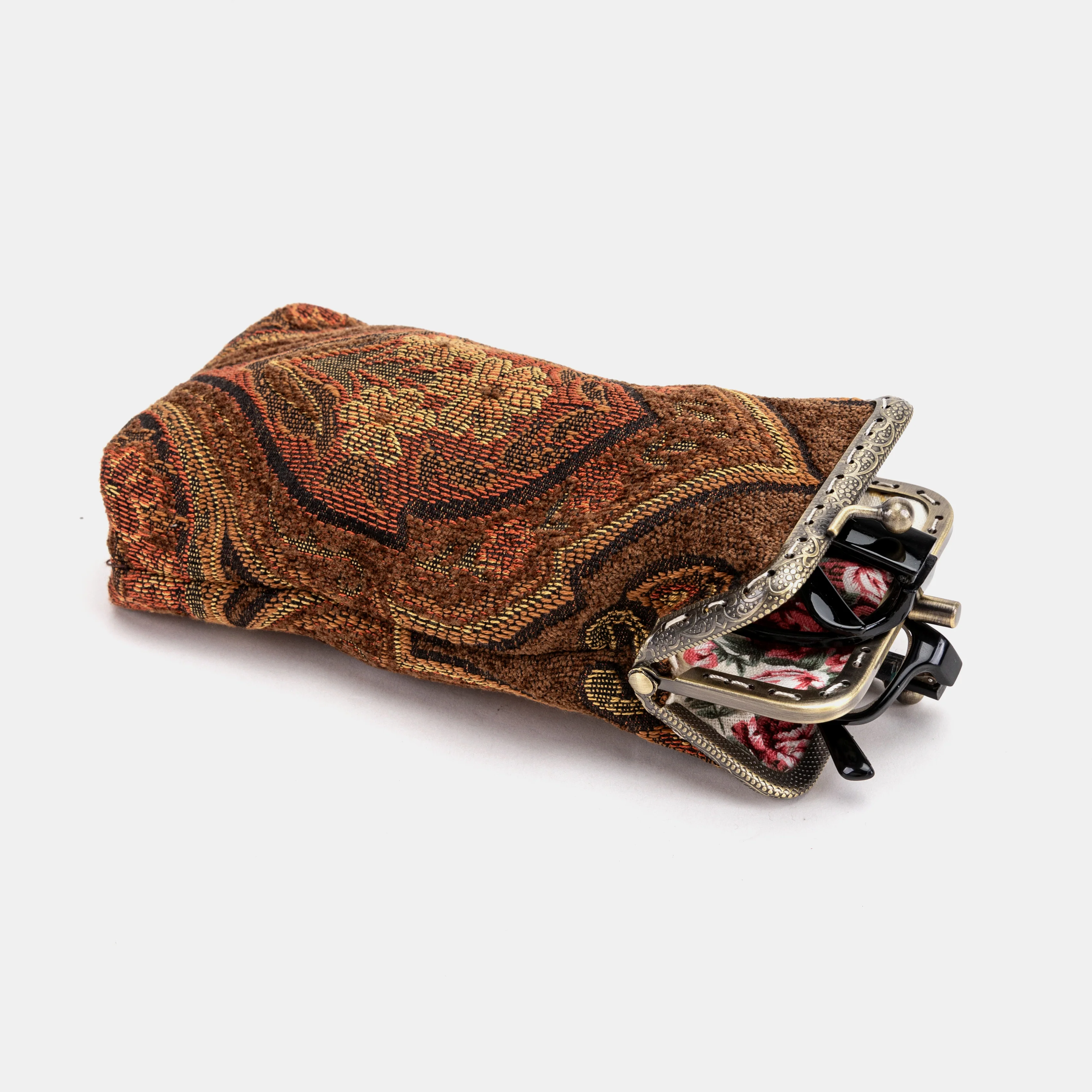 Damask D. Brown Carpet Eyeglasses Case - Image 7