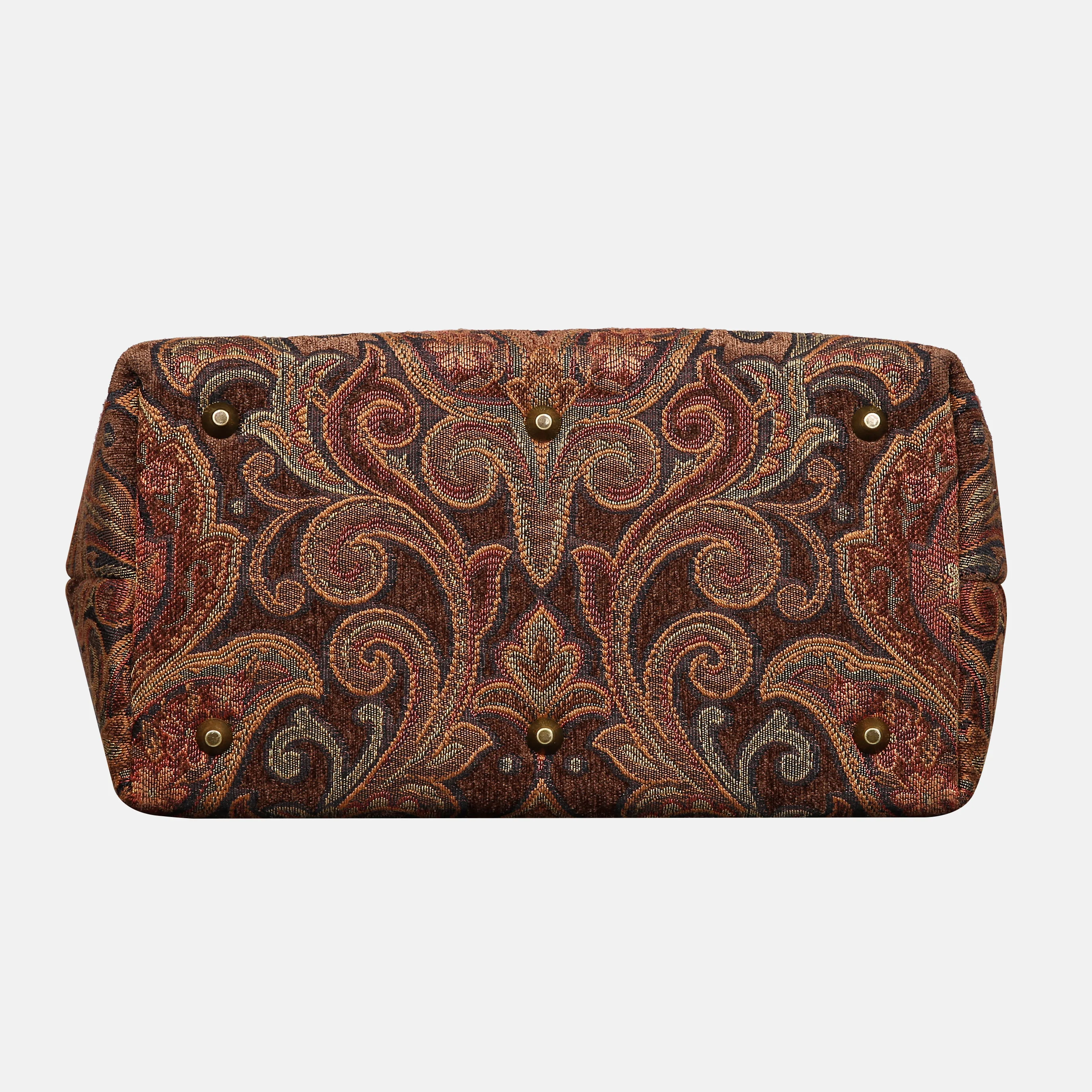 Damask D. Brown Carpet Handbag Purse - Image 4