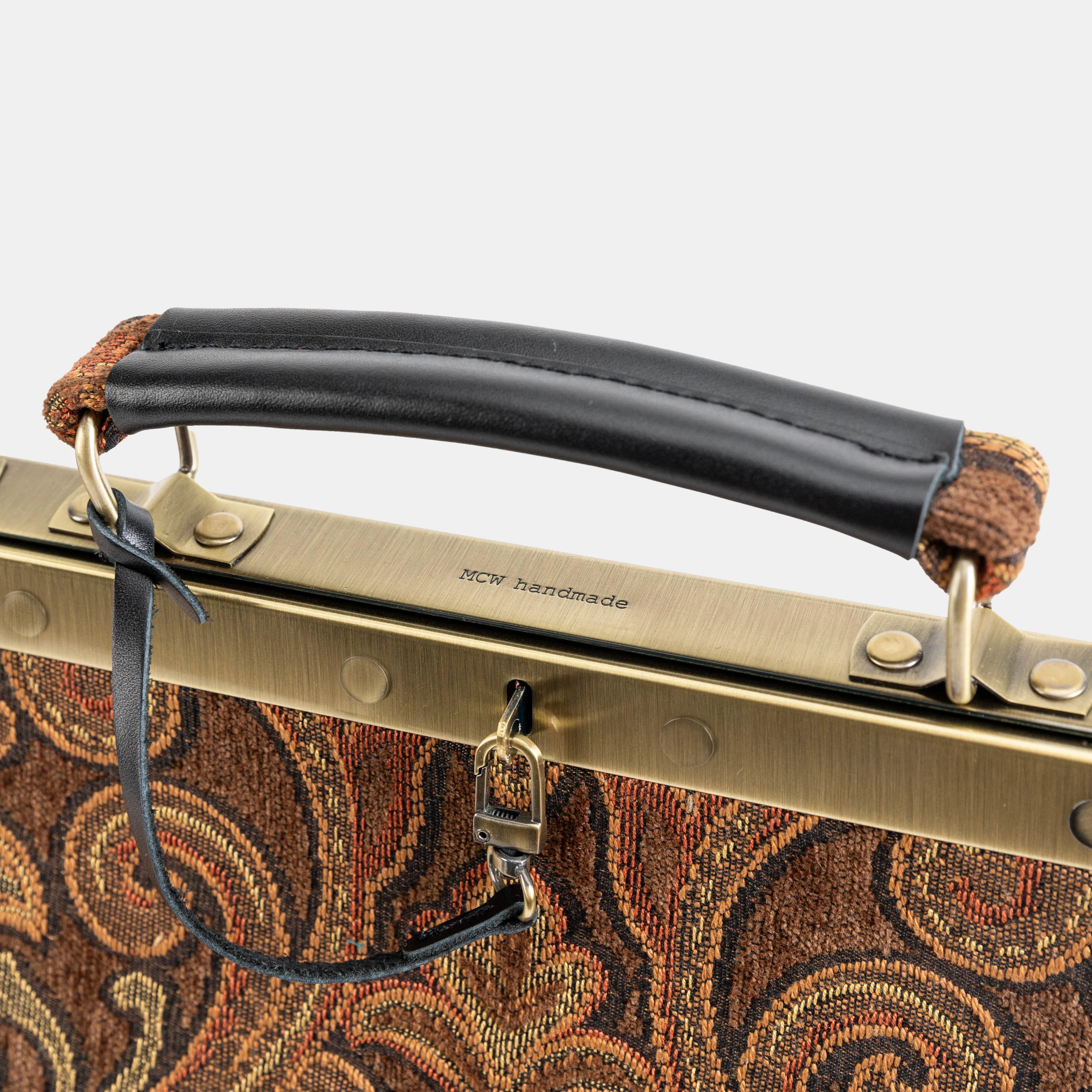 Damask D. Brown Celine Carpet Gladstone Bag - Image 4