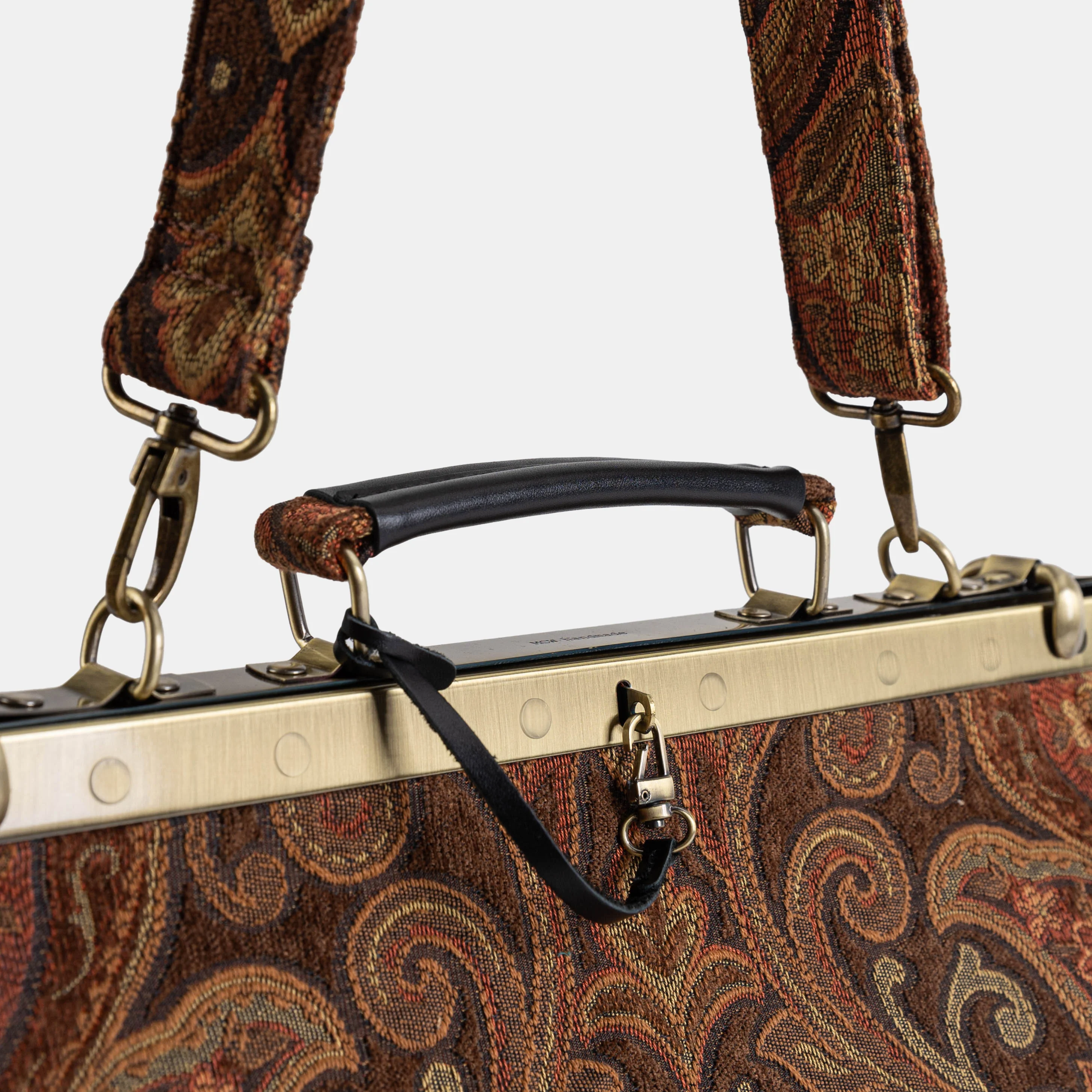 Damask D. Brown Celine Carpet Gladstone Bag - Image 5