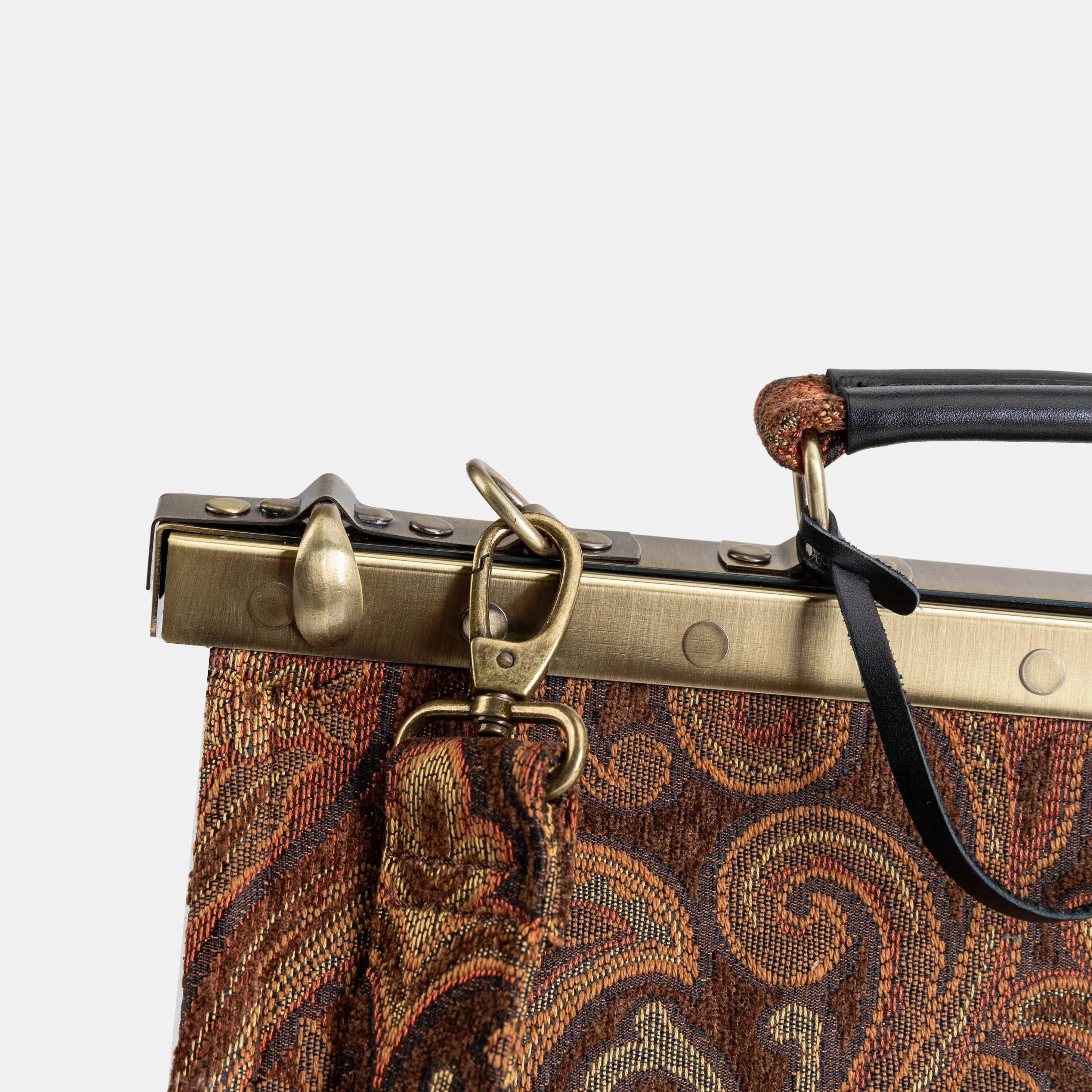 Damask D. Brown Celine Carpet Gladstone Bag - Image 7