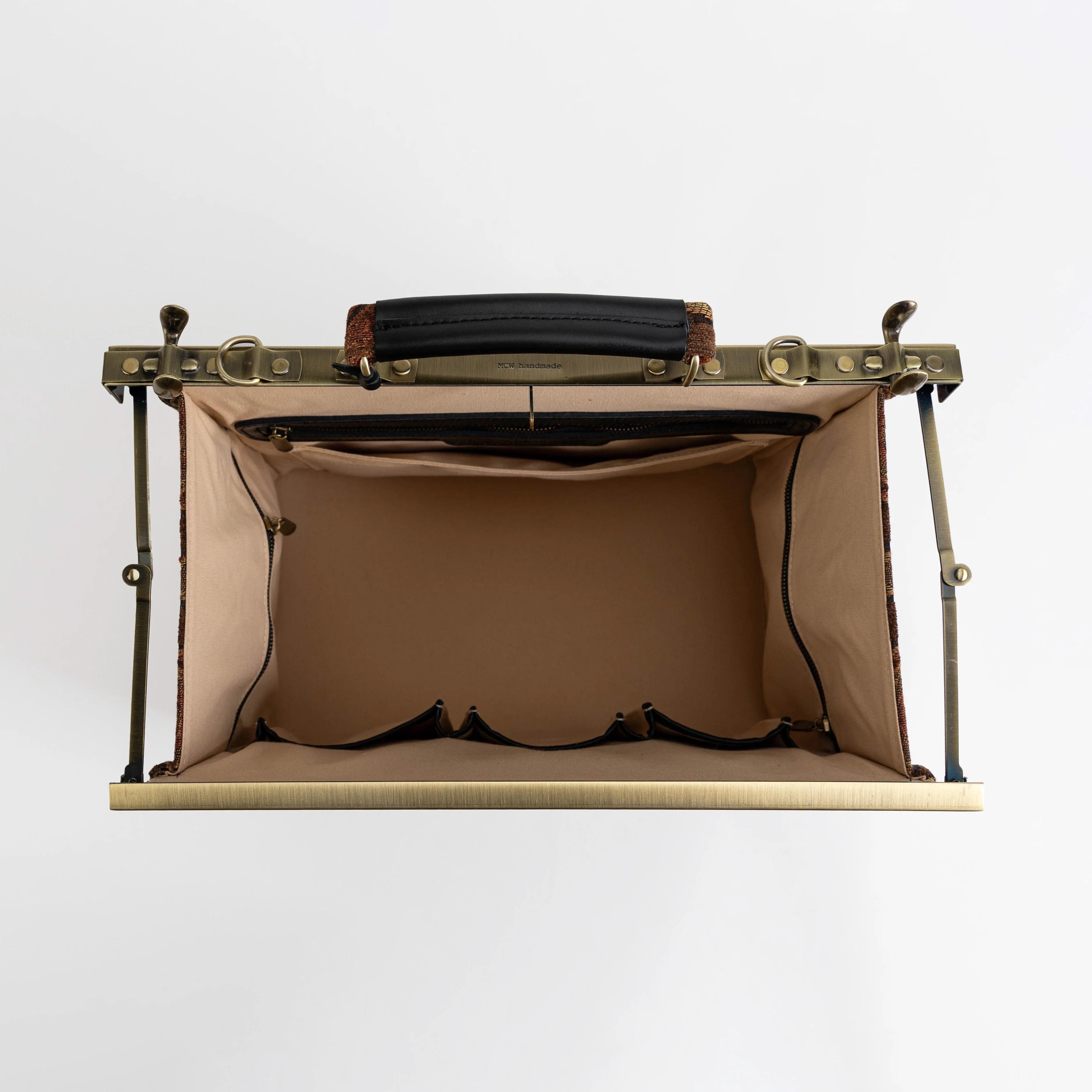 Damask D. Brown Celine Carpet Gladstone Bag - Image 8