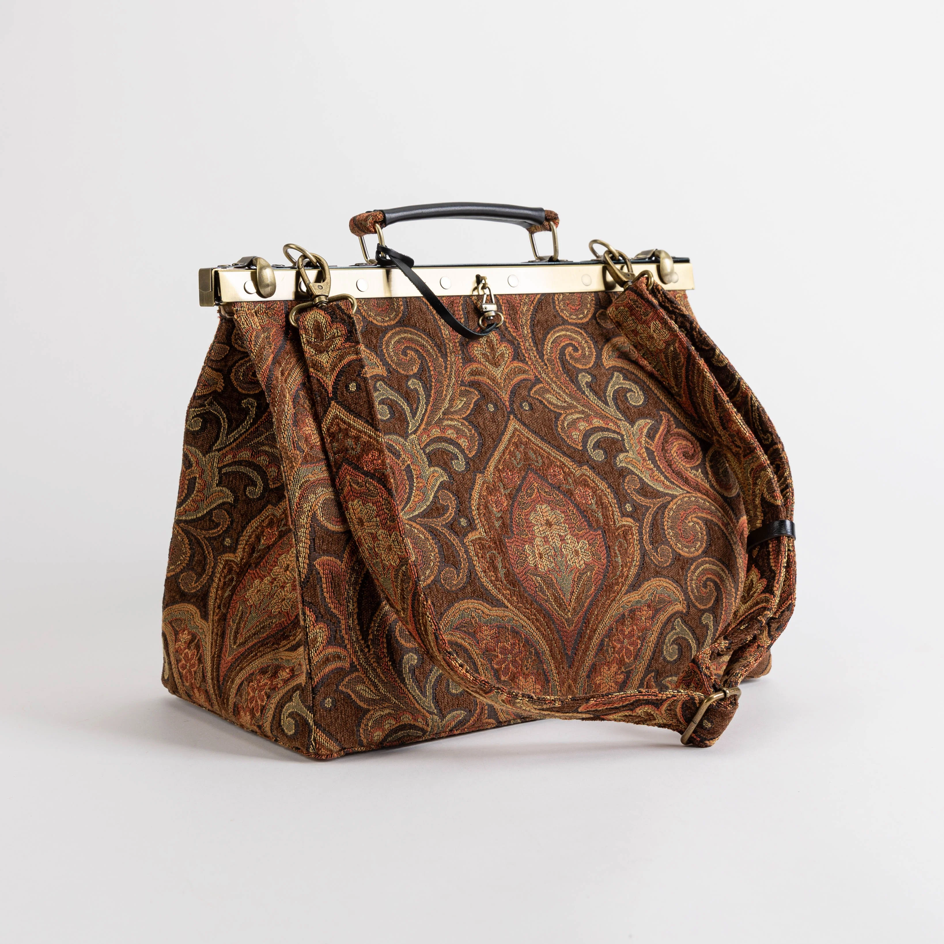 Damask D. Brown Celine Carpet Gladstone Bag - Image 9