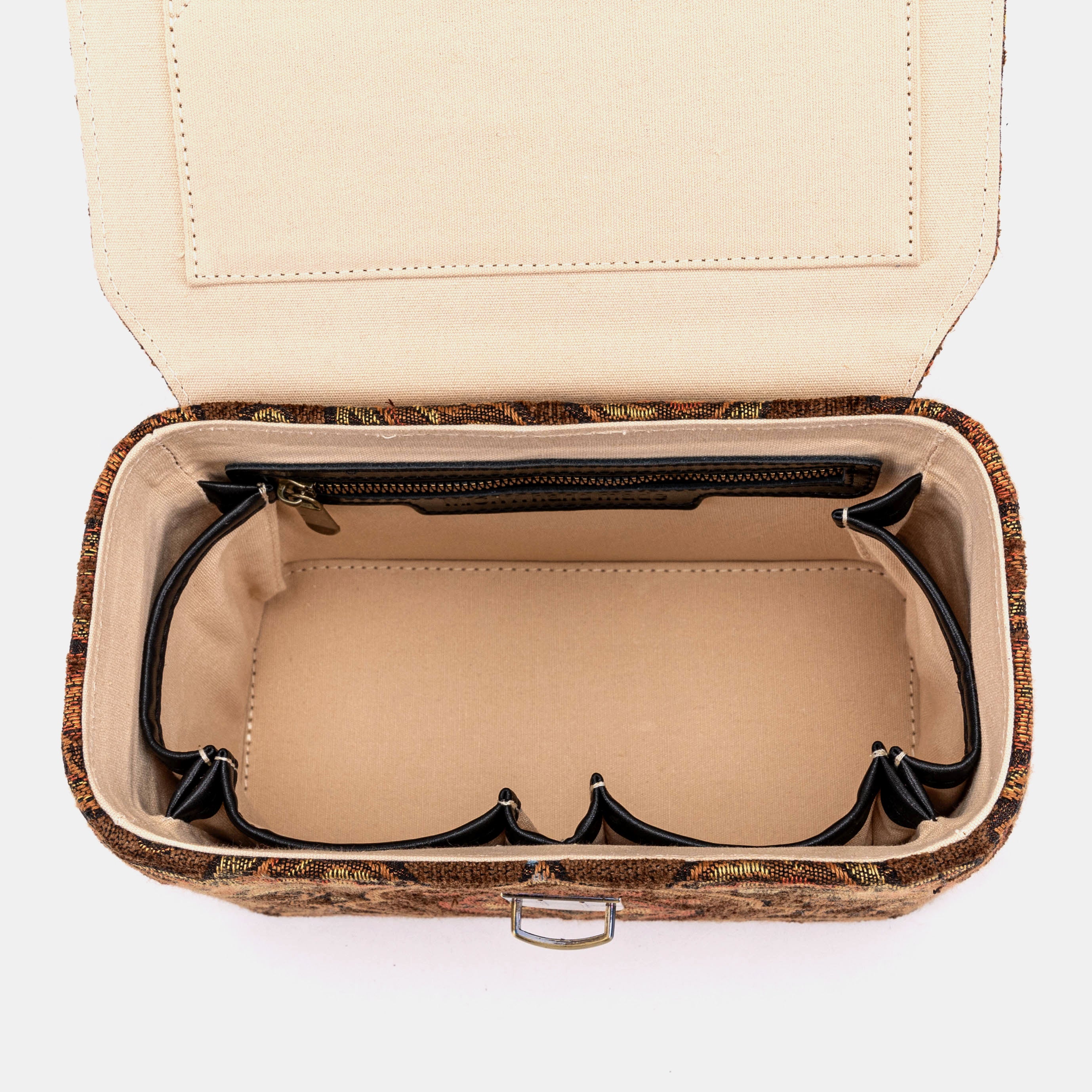 Damask D. Brown Clara Medium Train Case Purse - Image 4