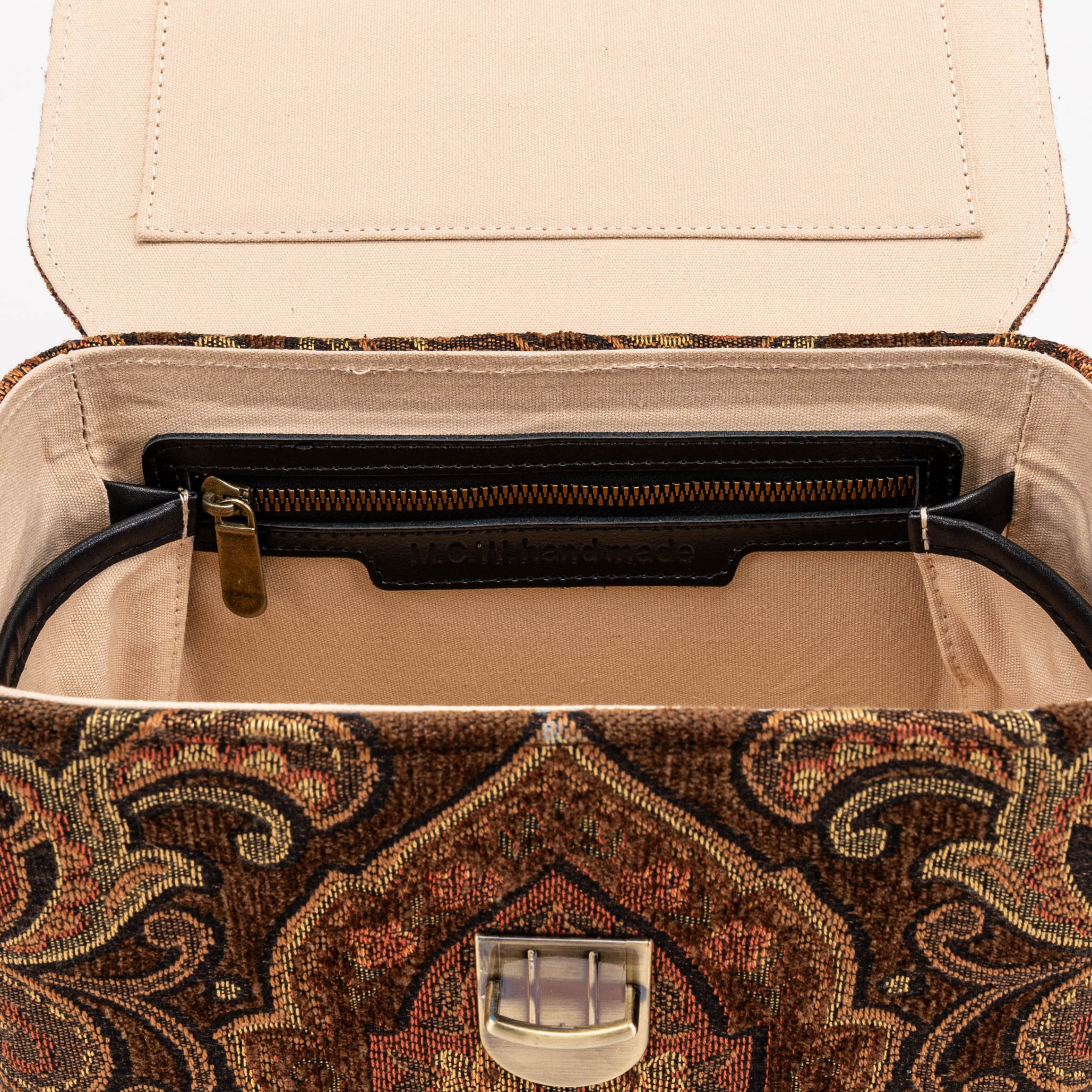 Damask D. Brown Clara Medium Train Case Purse - Image 8