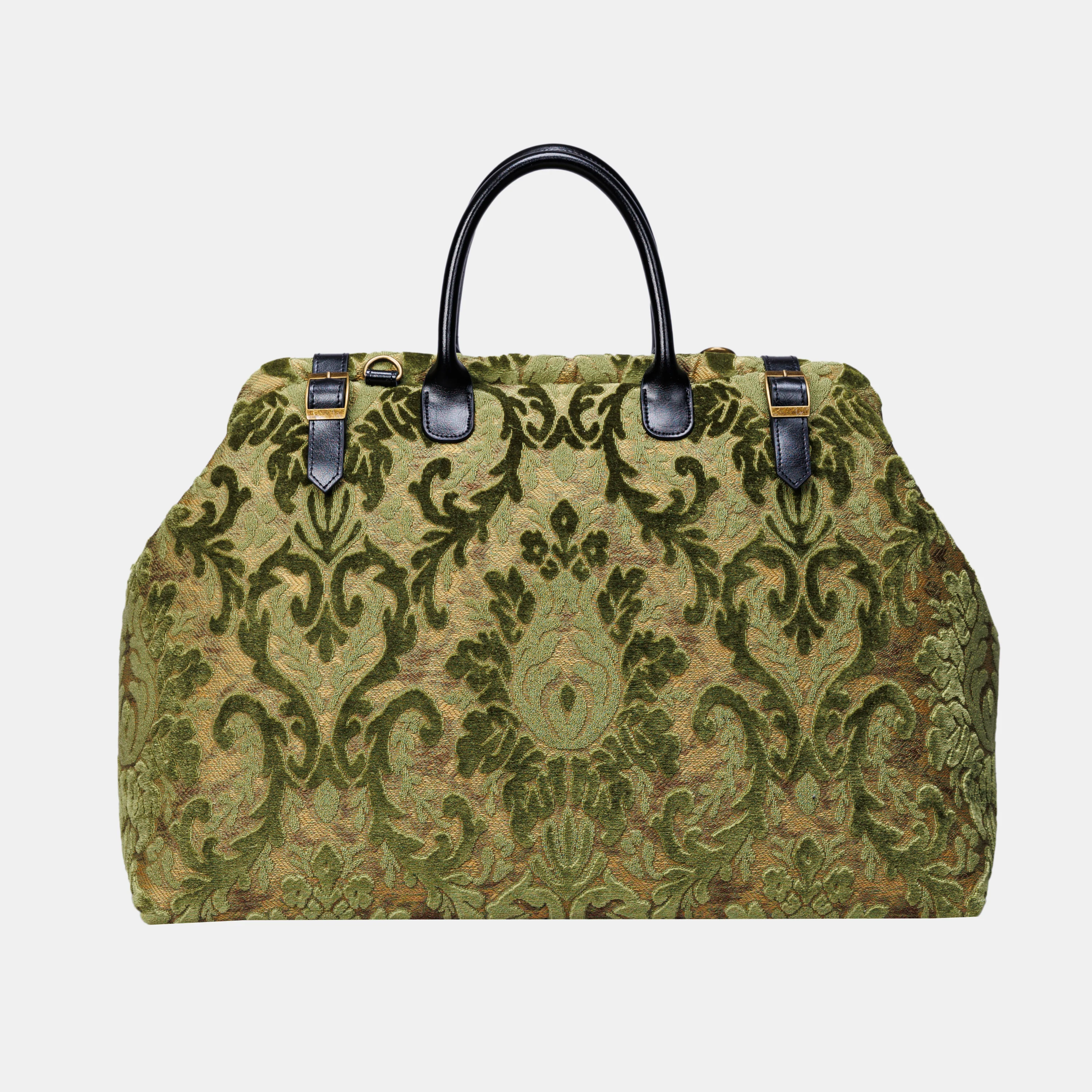 Burnout Velvet Fern Green Large Carpetbag