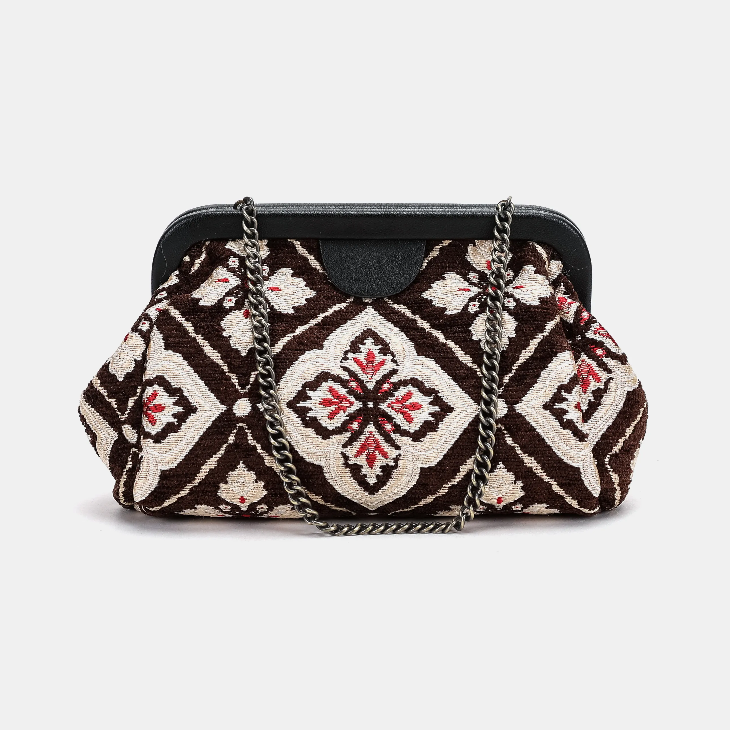 Ethnic Brown Evening Bag Clutch